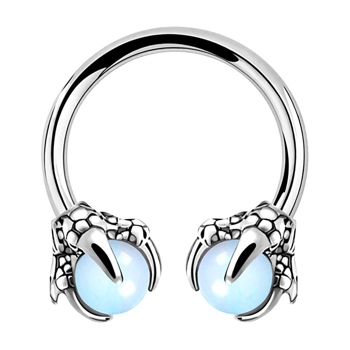 16G 316L Surgical Steel Circular Piercing Septum Ring Earring Weight Horse Shoes