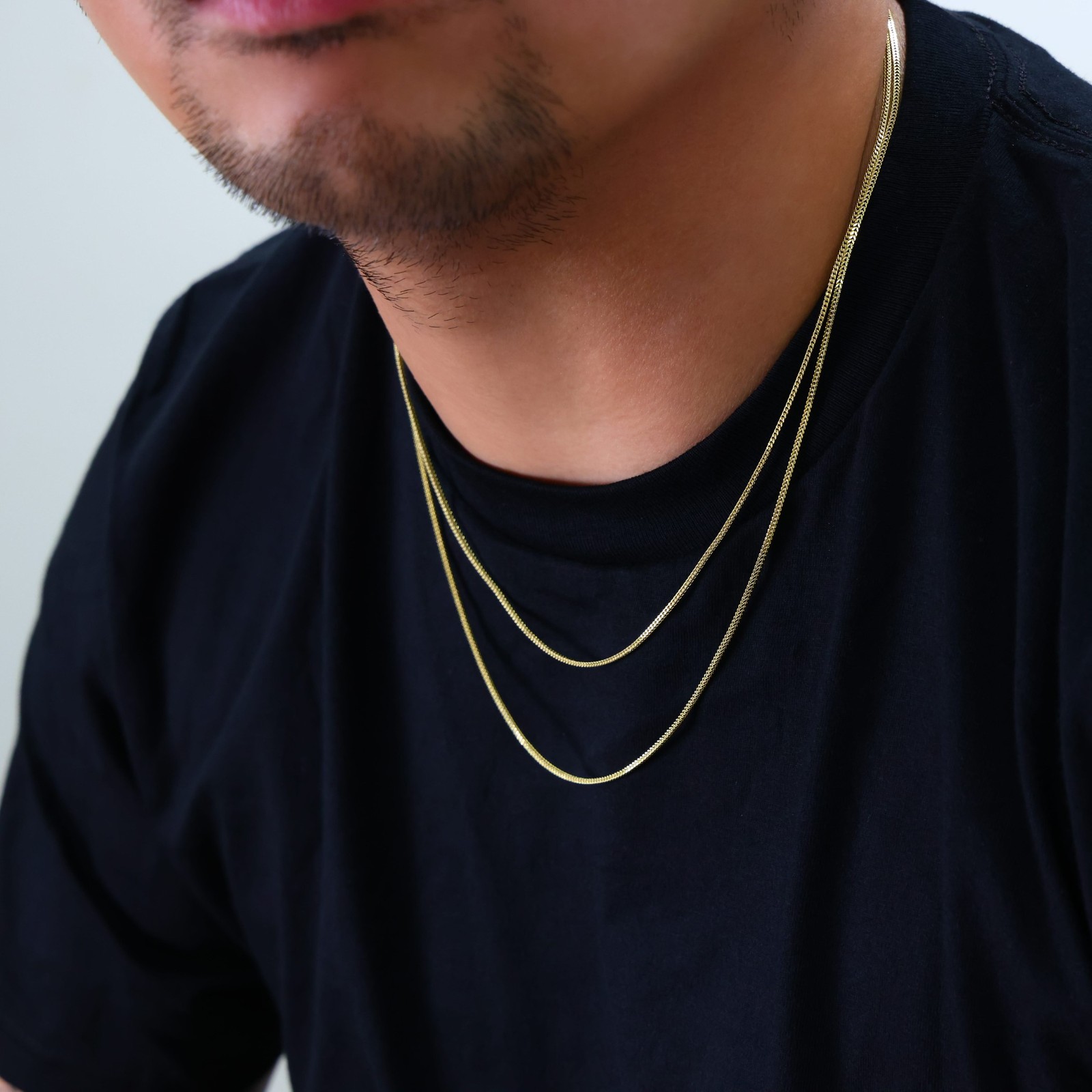 14K Yellow Gold 1.5mm Franco Box Wheat Spiga Chain Pendant Necklace 14″-24″