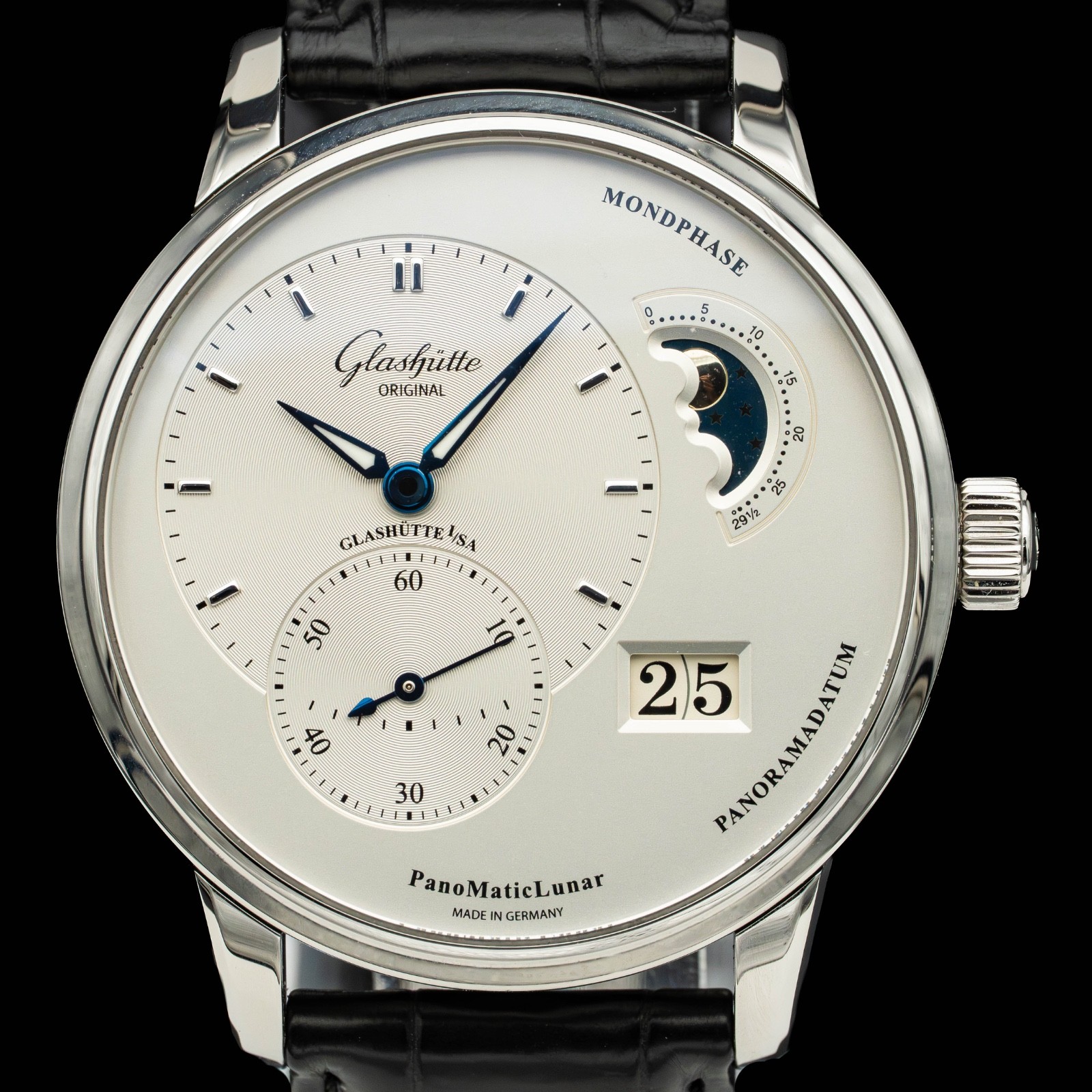 2024 Glashutte Original PanoMatic Lunar Silver 1-90-02-42-32-50 Full Set