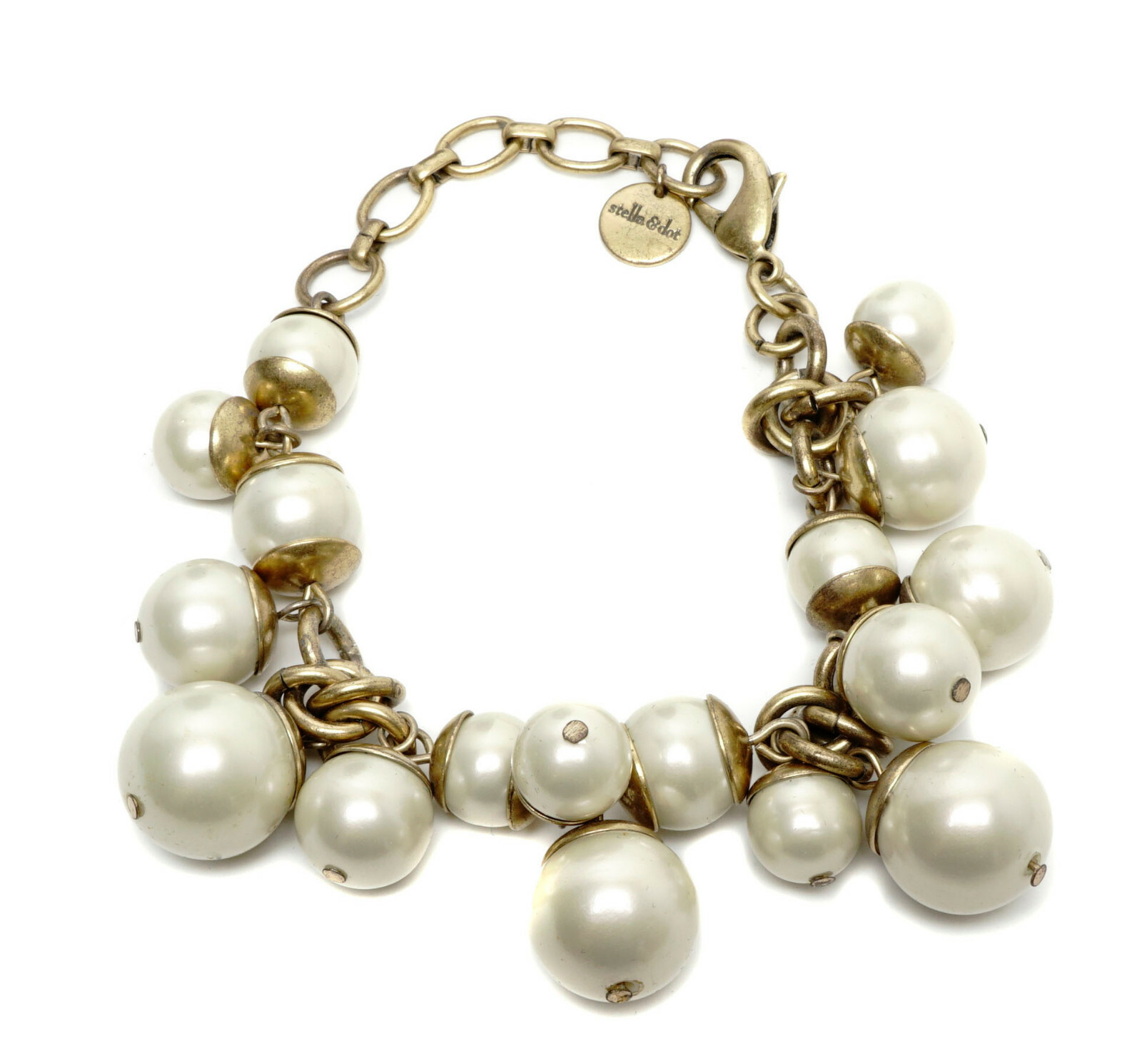 Faux Pearl Bracelet Adjustable 7-9 inches Fashion Stella and Dot Charm Style