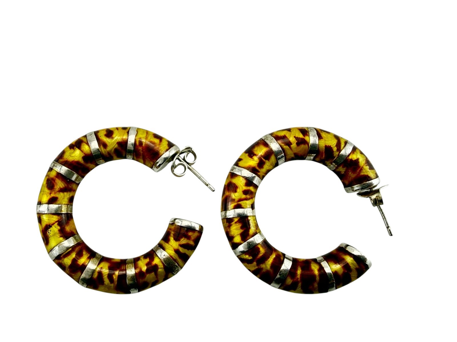 Phillip Gabriel Menegatti Enamel Earrings 925 Sterling Silver