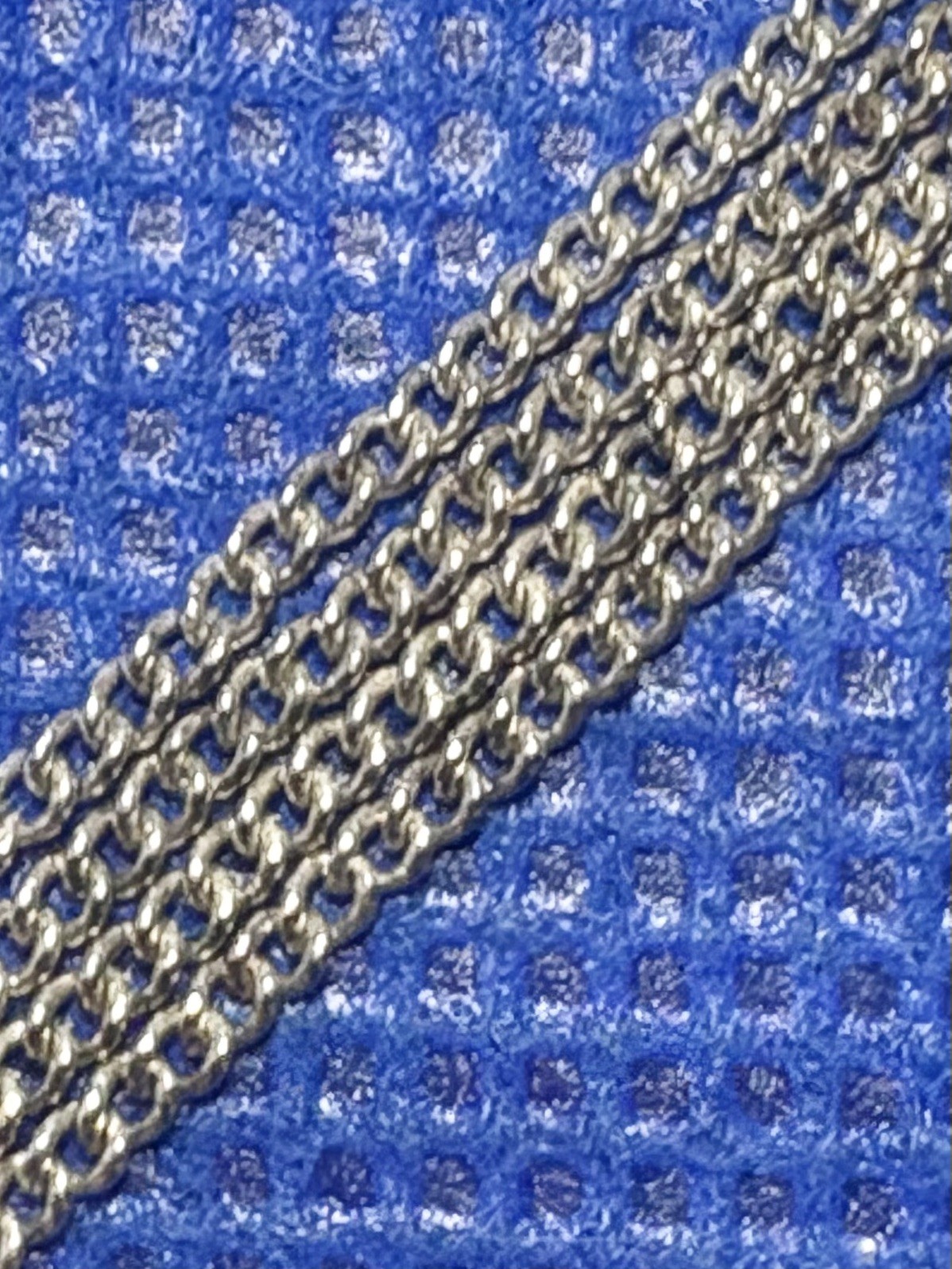 K67 USA 925 Sterling Silver 1970s Curb Link Chain Necklace 15″ 38cm 1.5mm 1.63g