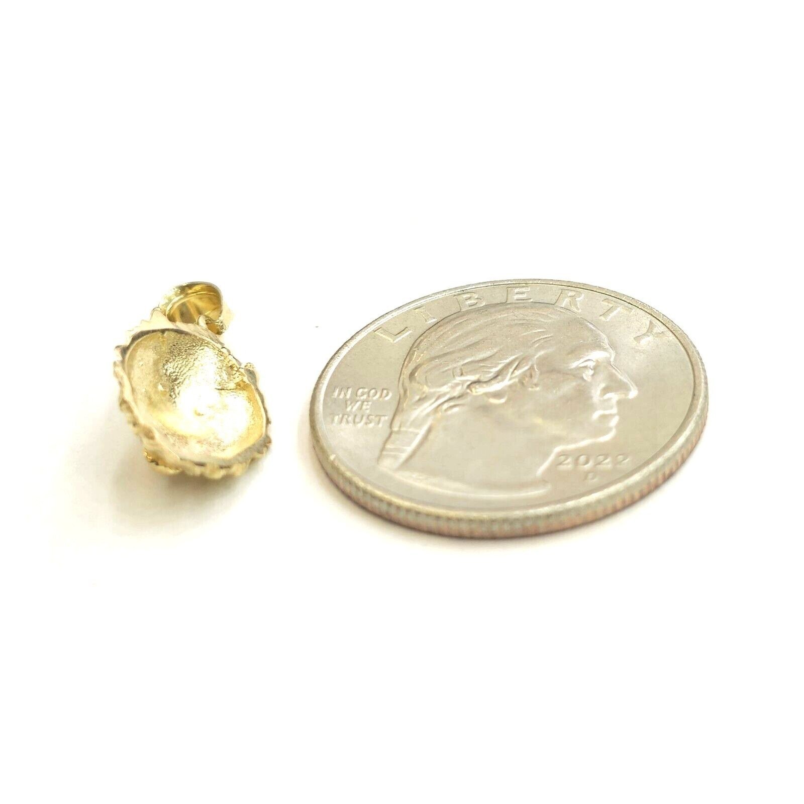 New Real 14k yellow Gold tiny lion head face crown Leo zodiac Pendant charm 1.5g