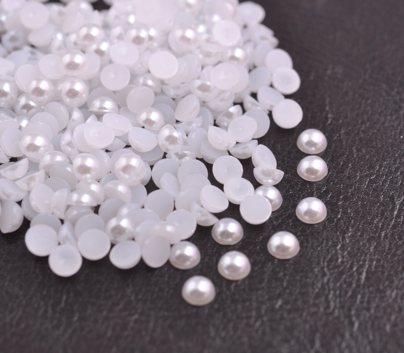Half Pearl Round Bead Flat Back Scrapbook suitable for craft Flat Back 2-8mm DIY