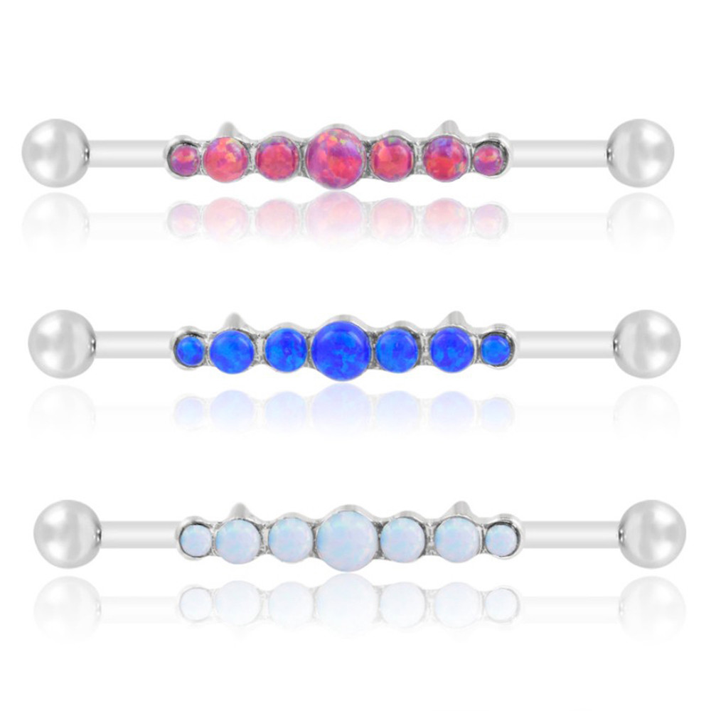 1pc 14G Industrial Scaffold Barbell Surgical Steel Ear Cartilage Helix Piercing