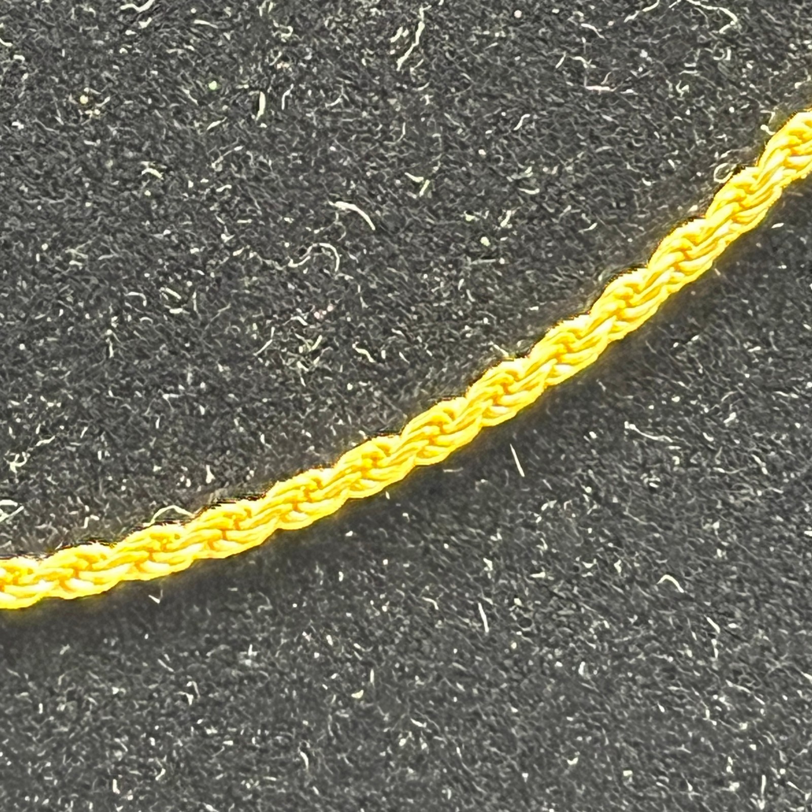 18inch 14K Milros Italian Yellow Gold 1MM Rope Link Chain Necklace, 4+ grams