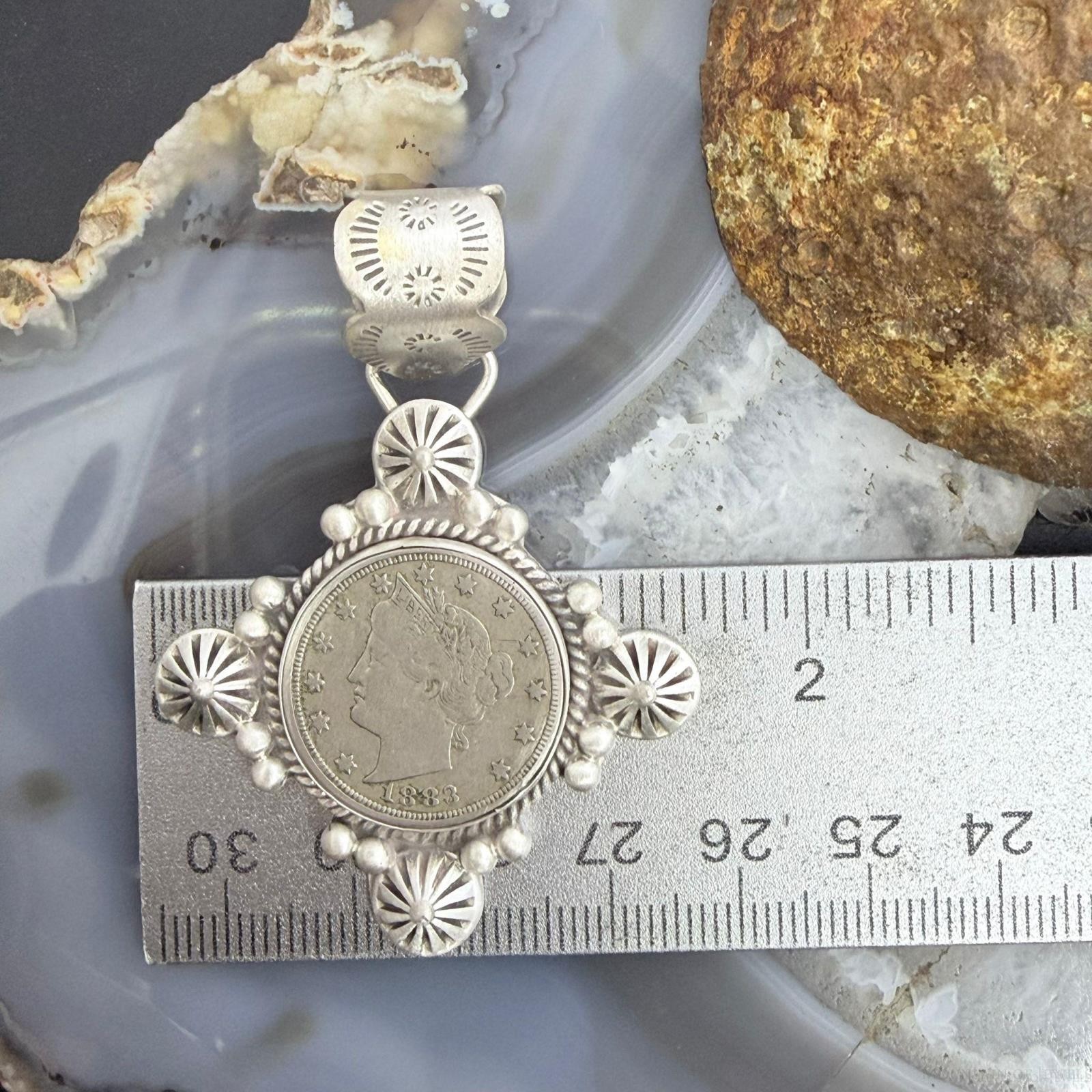 1883 Genuine US Liberty Head Nickle Decorated Unisex Pendant