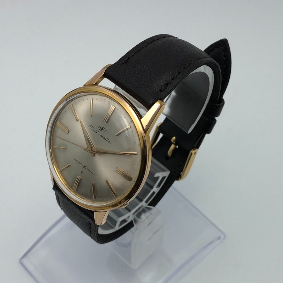 Vintage 1963 SEIKO Seikomatic 30J GOLD FILLED J14074DE Automatic Japan #2627