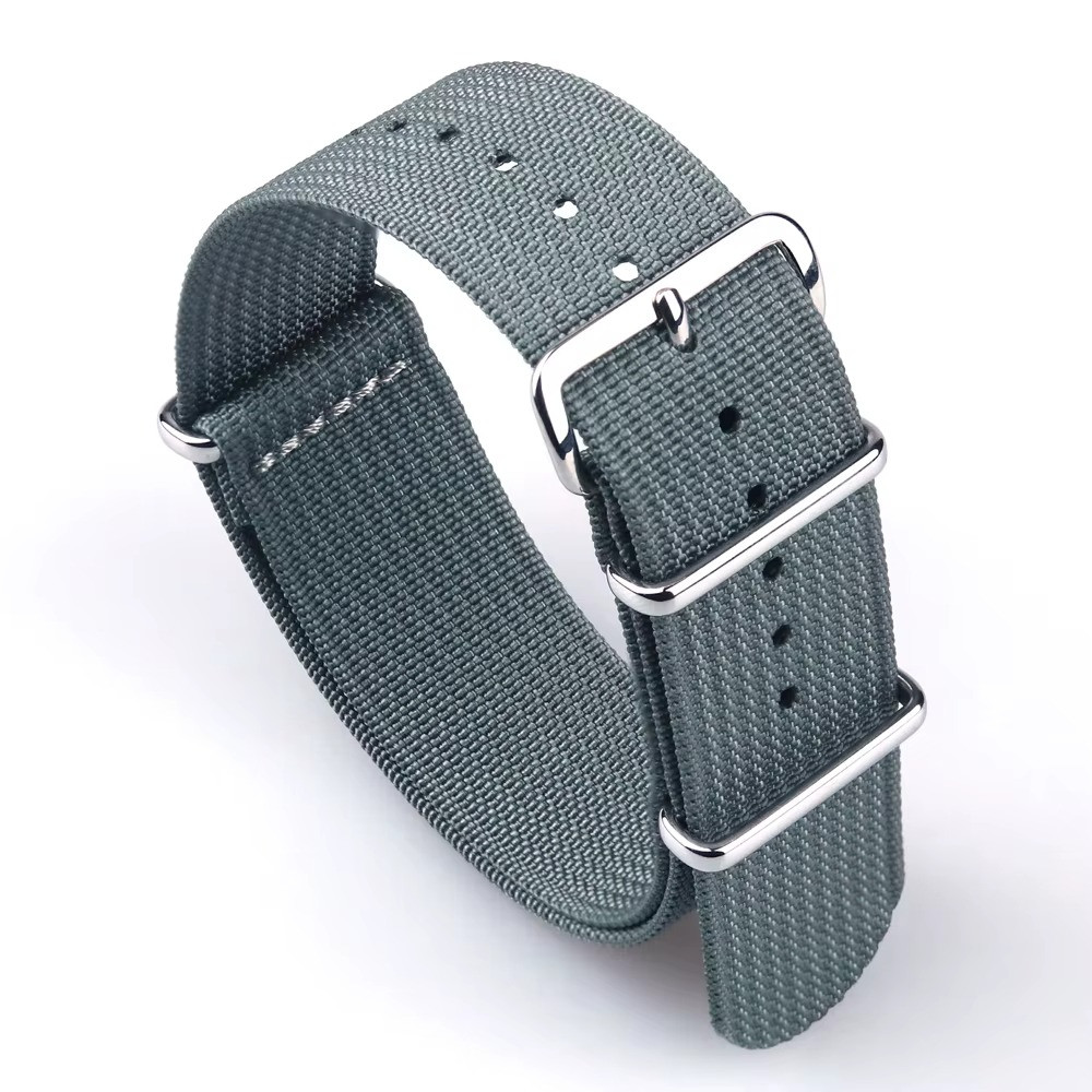 Ribbed Nylon Watch Strap 18mm 20mm 22mm Military Band Belt for Seiko Omega Rolex