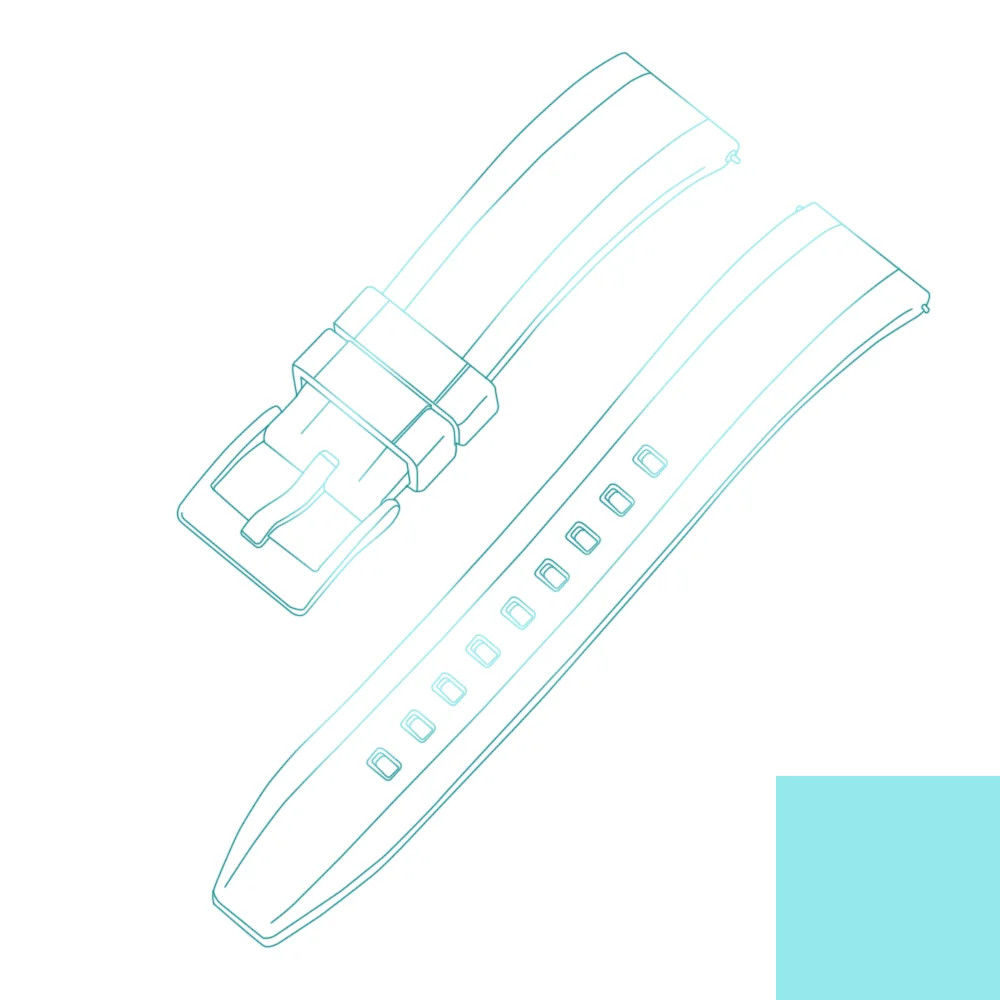 Quick Release FKM Rubber Watch Band 18 19 20 21 22 23 24mm Silicone Watch Strap