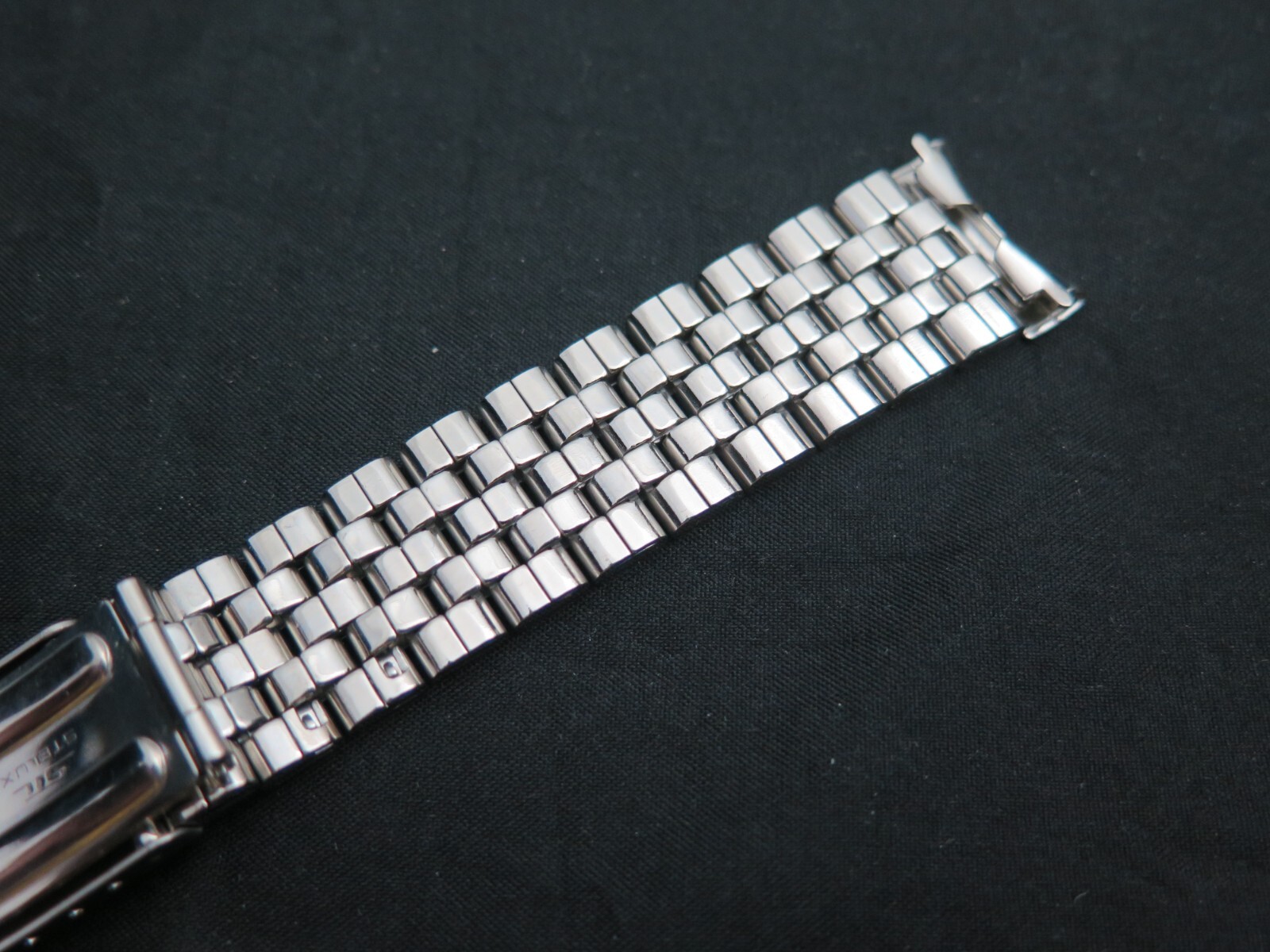 Vintage 19mm STL Stelux Flat Brick Quality Watch Bracelet 1040 NOS 1960s