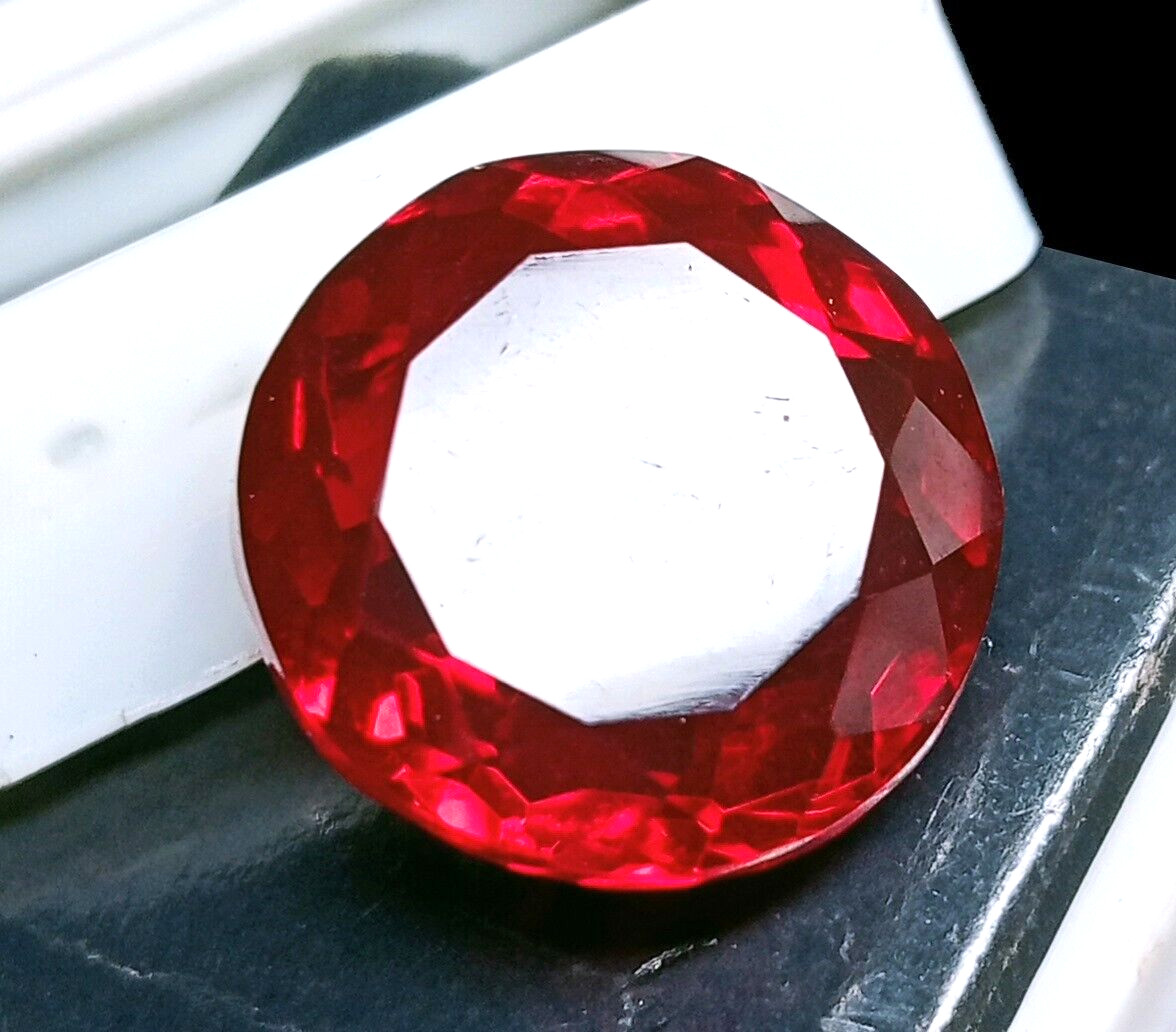 Round Cut Red Hessonite Garnet Natural 15-17 Ct EGL Certified Loose Gemstone