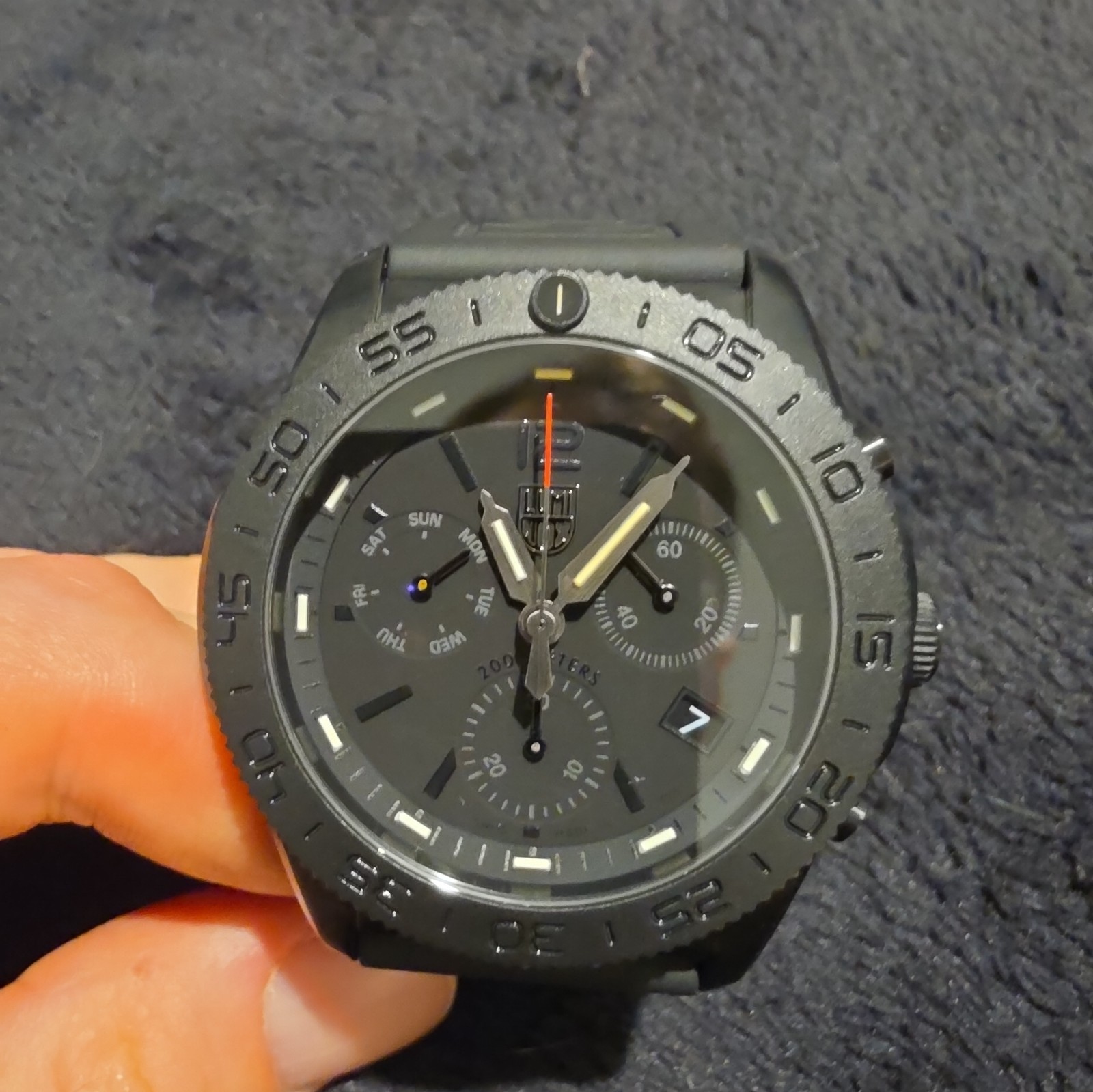 Luminox Men’s Watch Pacific Diver Chronograph Black Dial Rubber Strap XS.3141.BO