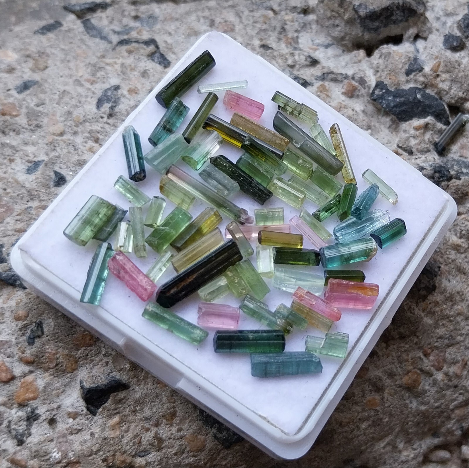 28 Carat 4.5 to 14.5 MM Natural Multi Tourmaline Stick /Pencil 67 Piece Lot