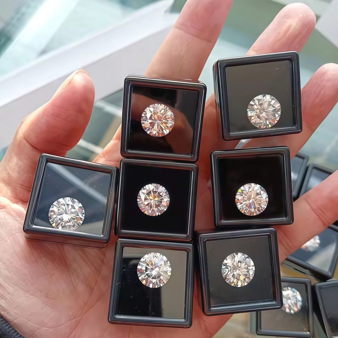 3-15mm VVS1 D Color Round Loose Moissanite Real Gem Stone GRA Certificate