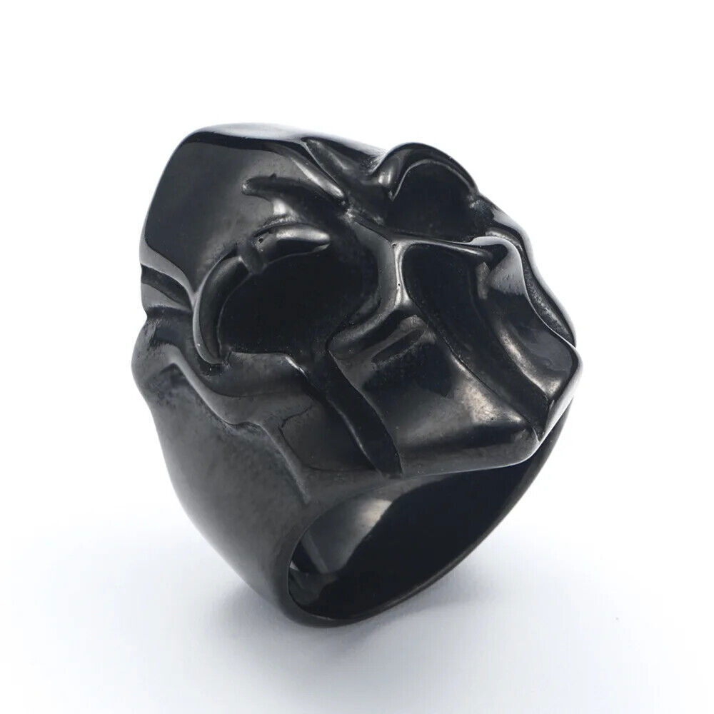Personality Vintage Trend Alien Skull Head Men’s Domineering Rings Size 7-13