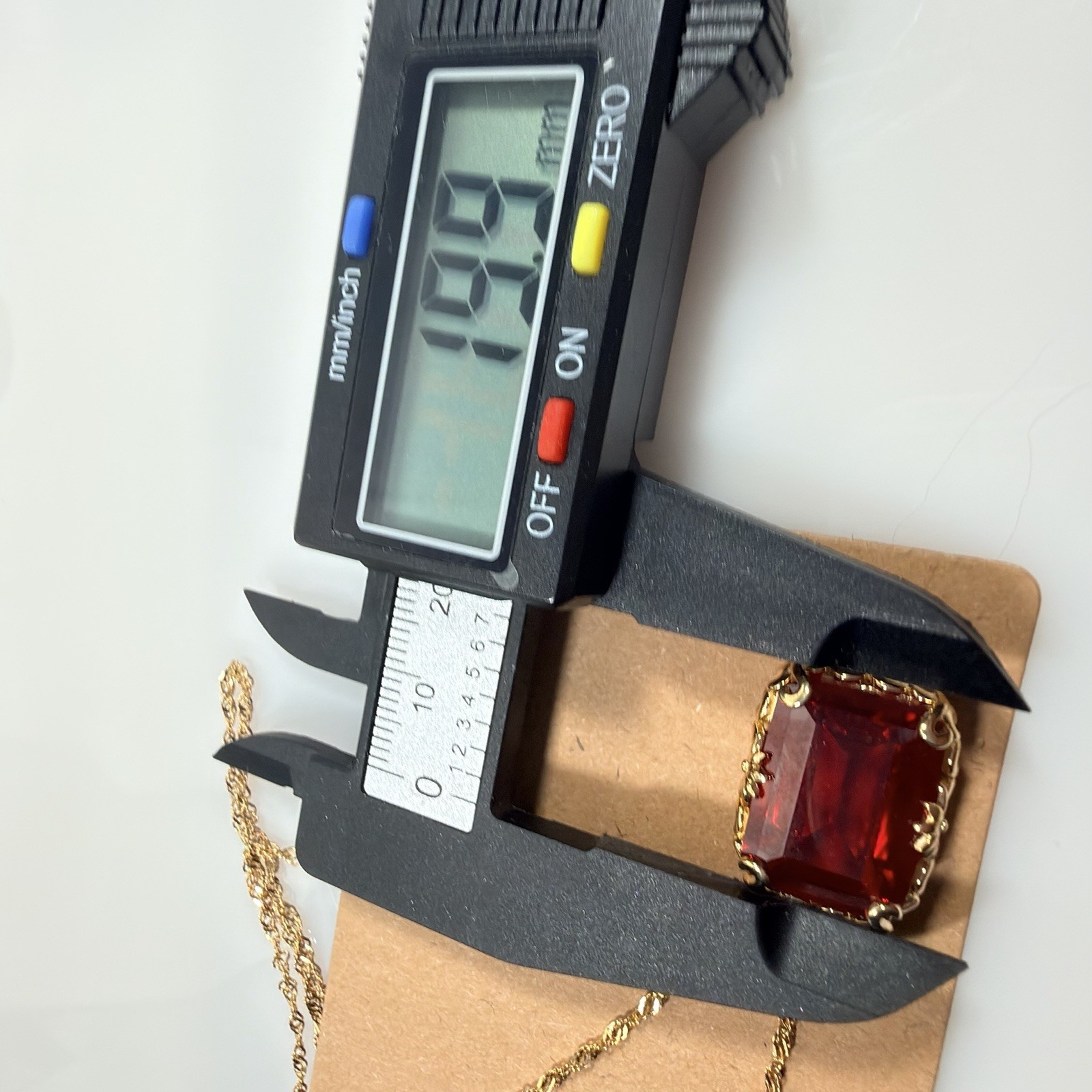 Ruby Necklace Lab Created Pendant 925 Gold Vermeil BBJ Bangkok Ratnaraj 18+2 In