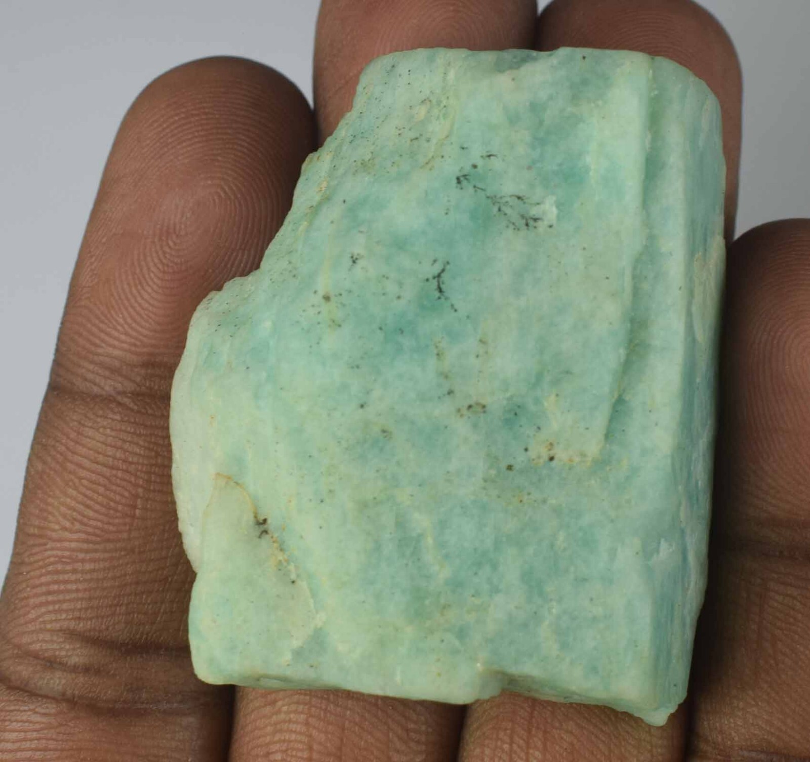 207 Ct Natural Untreated African Green Amazonite 45 x 39 mm Gemstone Rough