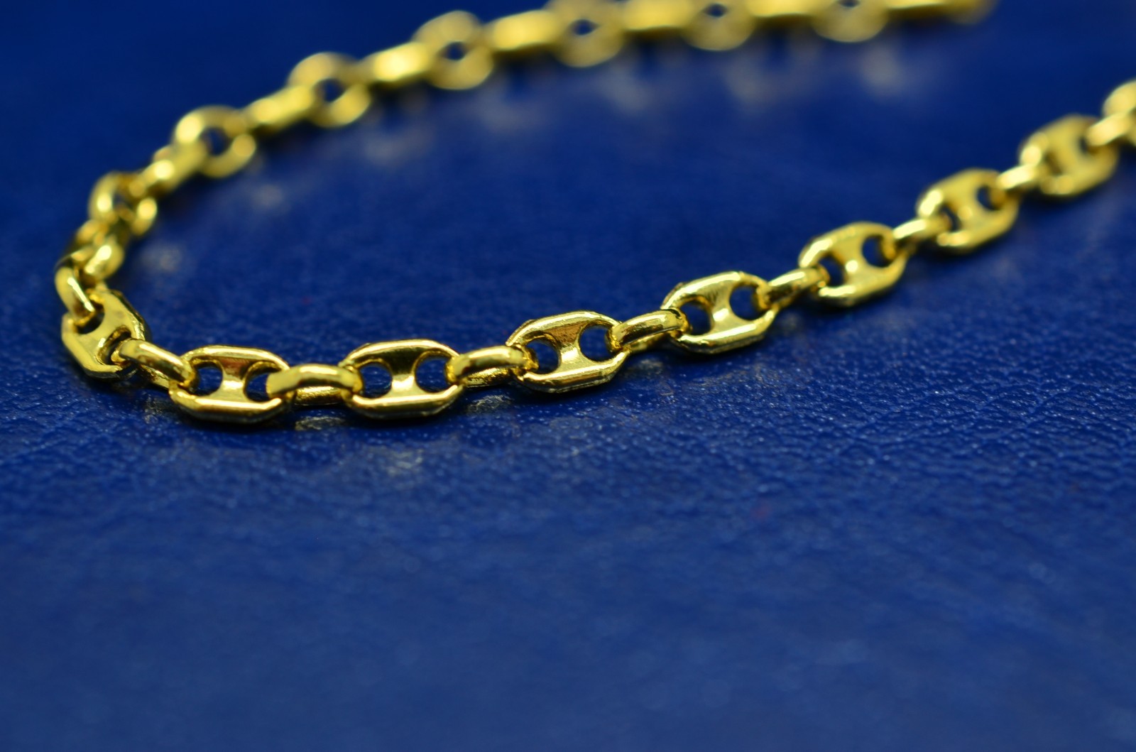 16″ 14K Yellow Gold Anchor / Mariner Chain Necklace 2.4mm 6.3 grams