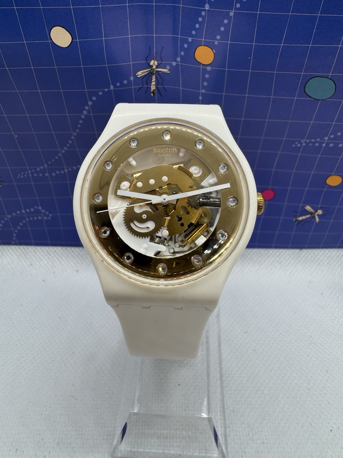 Swatch Watch SUNRAY GLAM Skeleton Dial Working