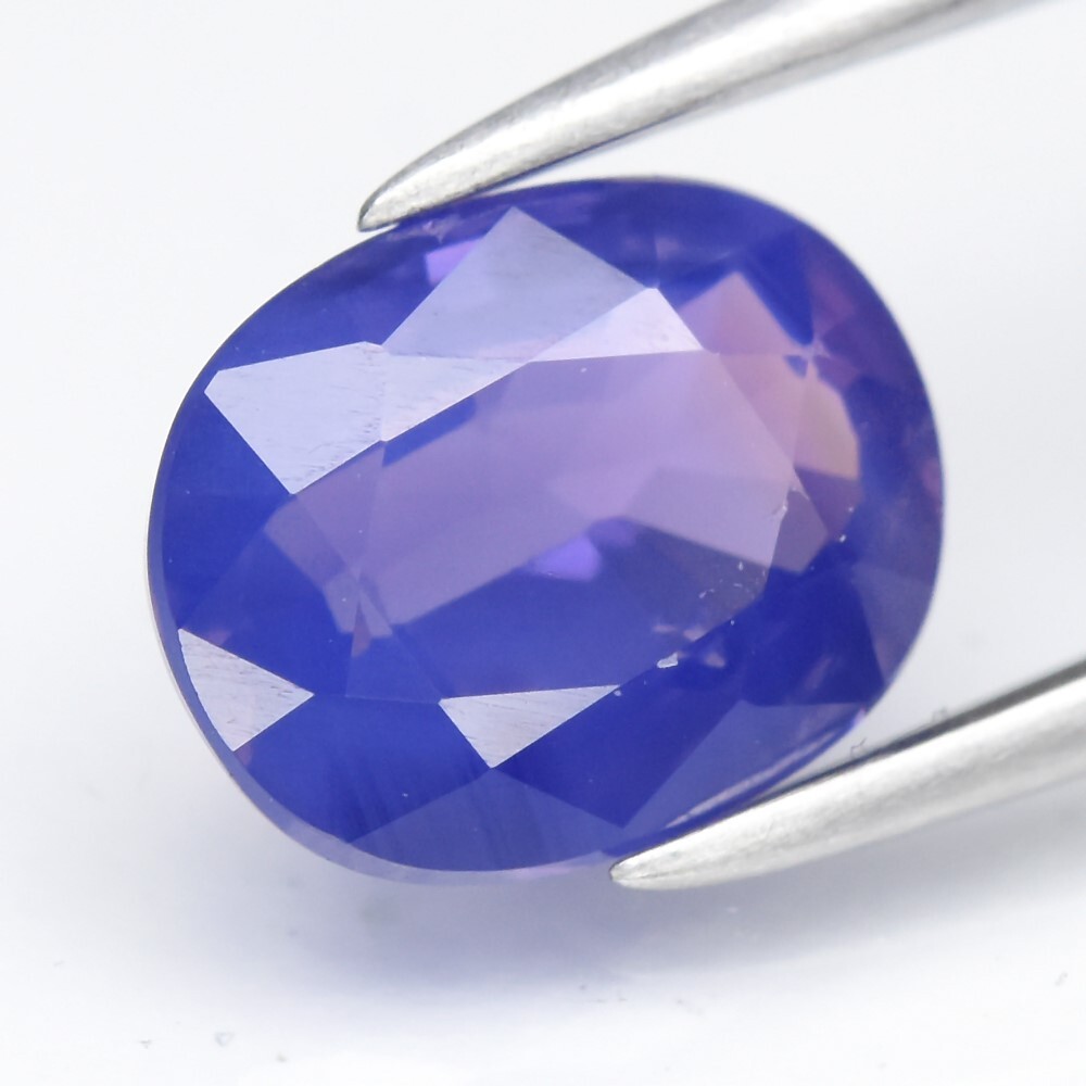 💎 1.38ct VS Oval Natural Violetish Blue Sapphire – Unheated Mozambique Gem