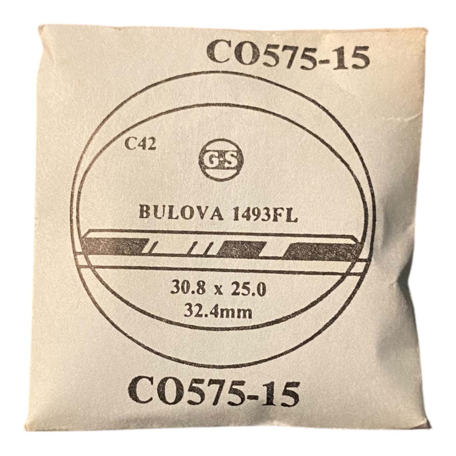 Germanow-Simon Mach (GS) CO575-15 Watch Crystal 30.8×25.0 NOS Part Flexo Bulova