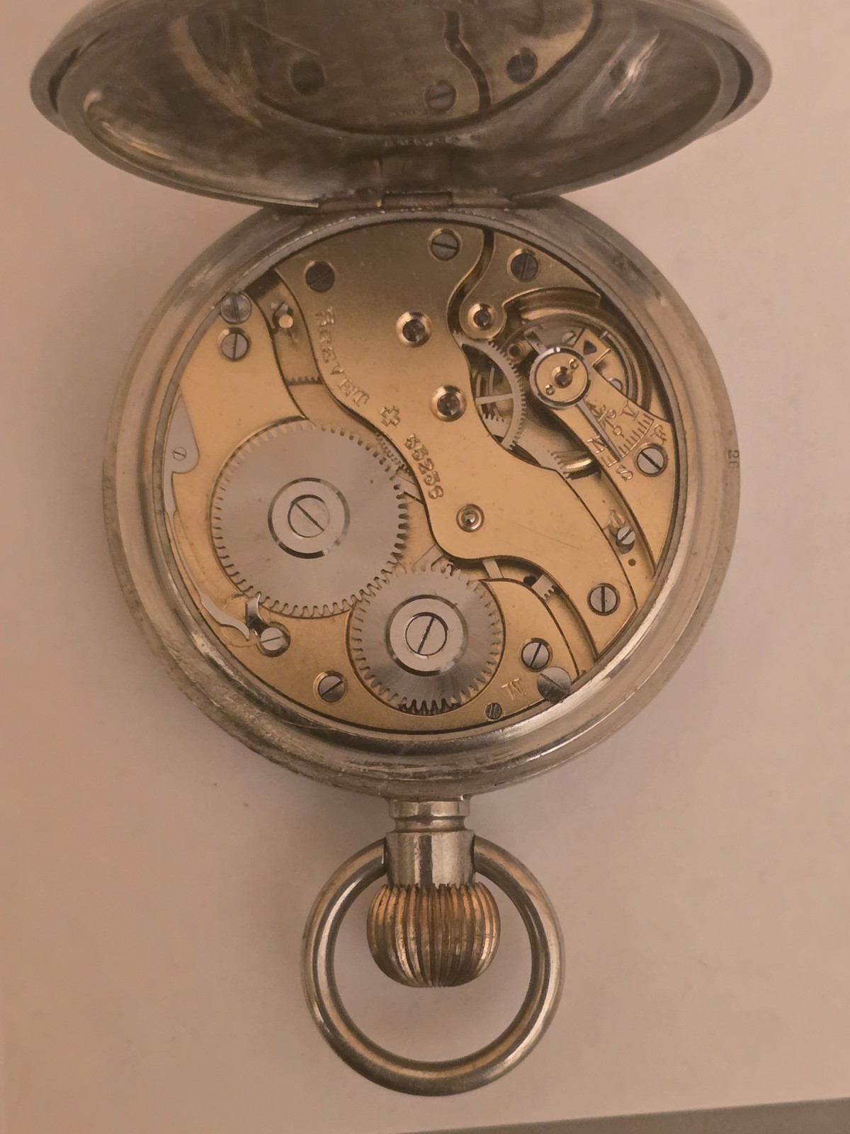 Rare Vintage mappin webb London 8 Days Pocket watch Large 60 MM