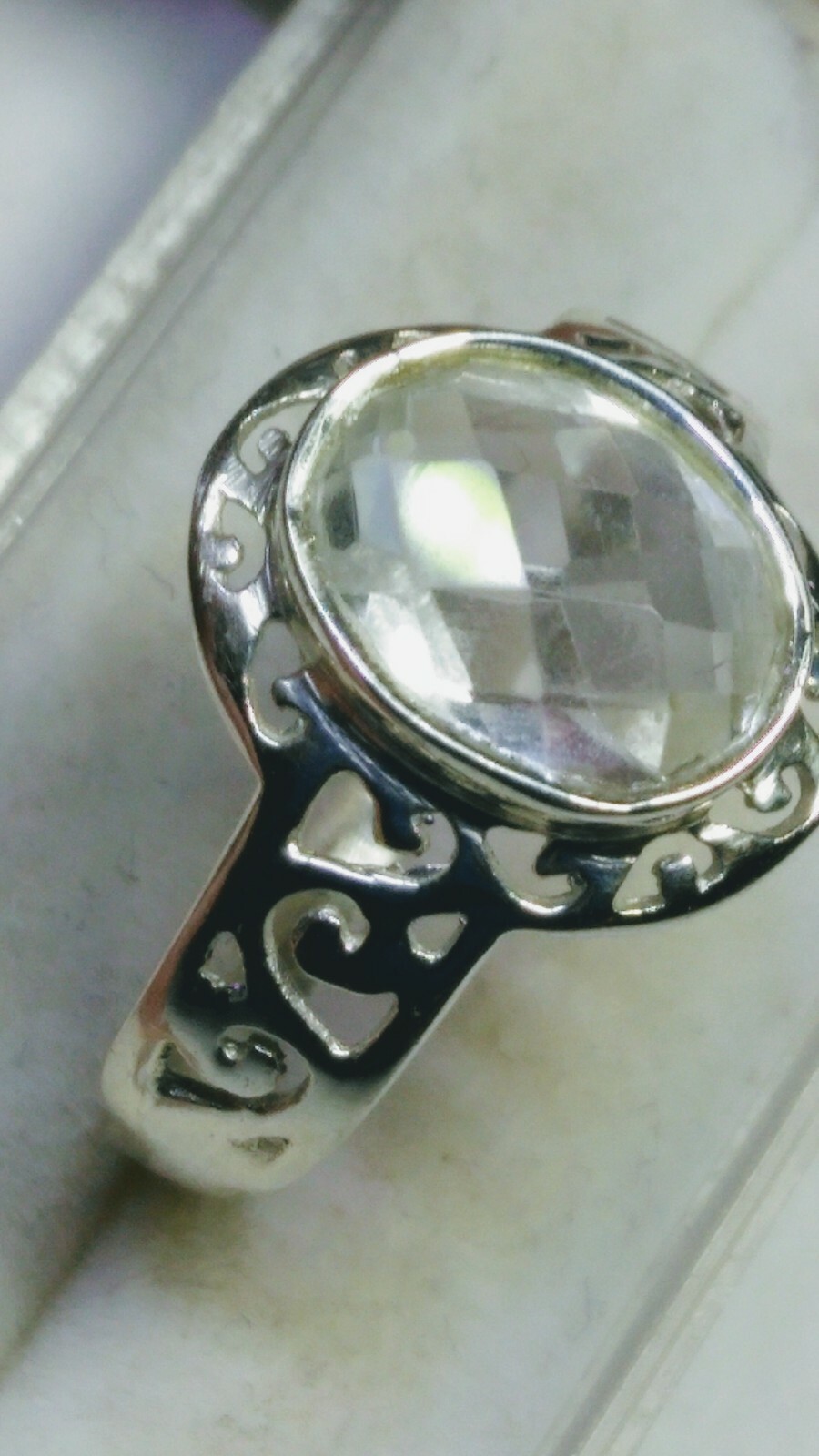 CUTE NATURAL LEMON QUARTZ IN .925 STERLING SILVER RING SIZE 9.0!