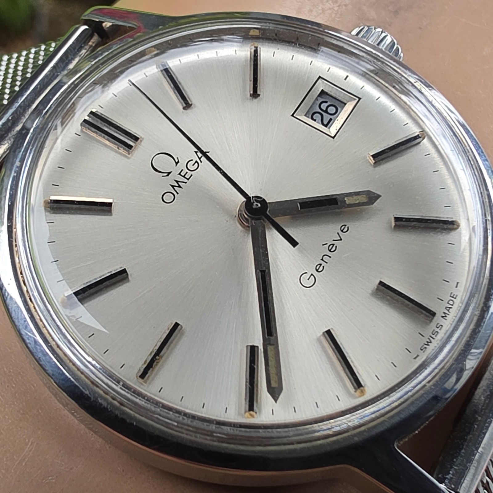 Vintage OMEGA Geneve men’s manual wind watch Ref:136.0098 Date swiss 1972