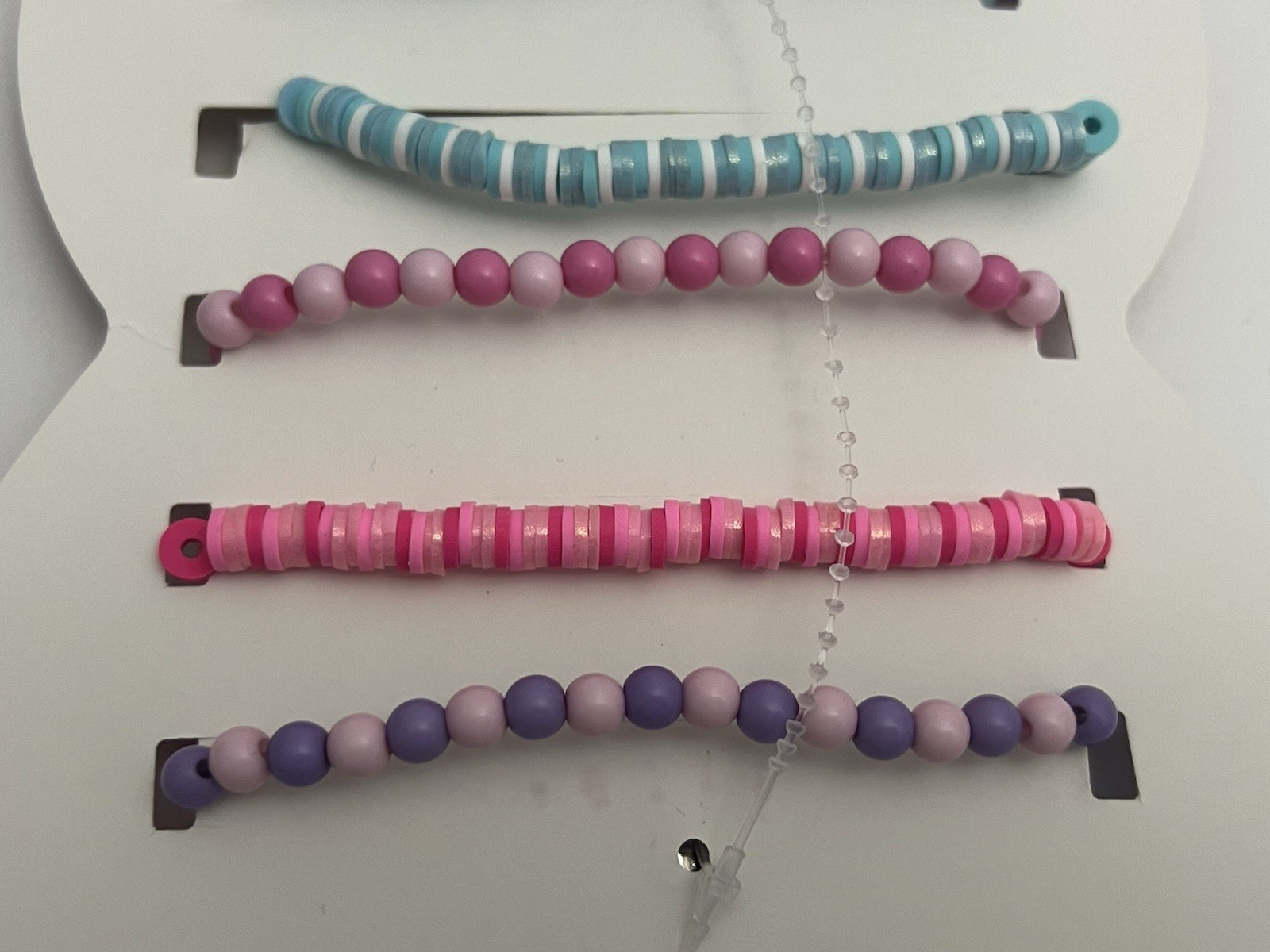 Playful Wonder Easter Bracelets Pink Blue Bunny BFF Stretch Bead Holiday Jewelry