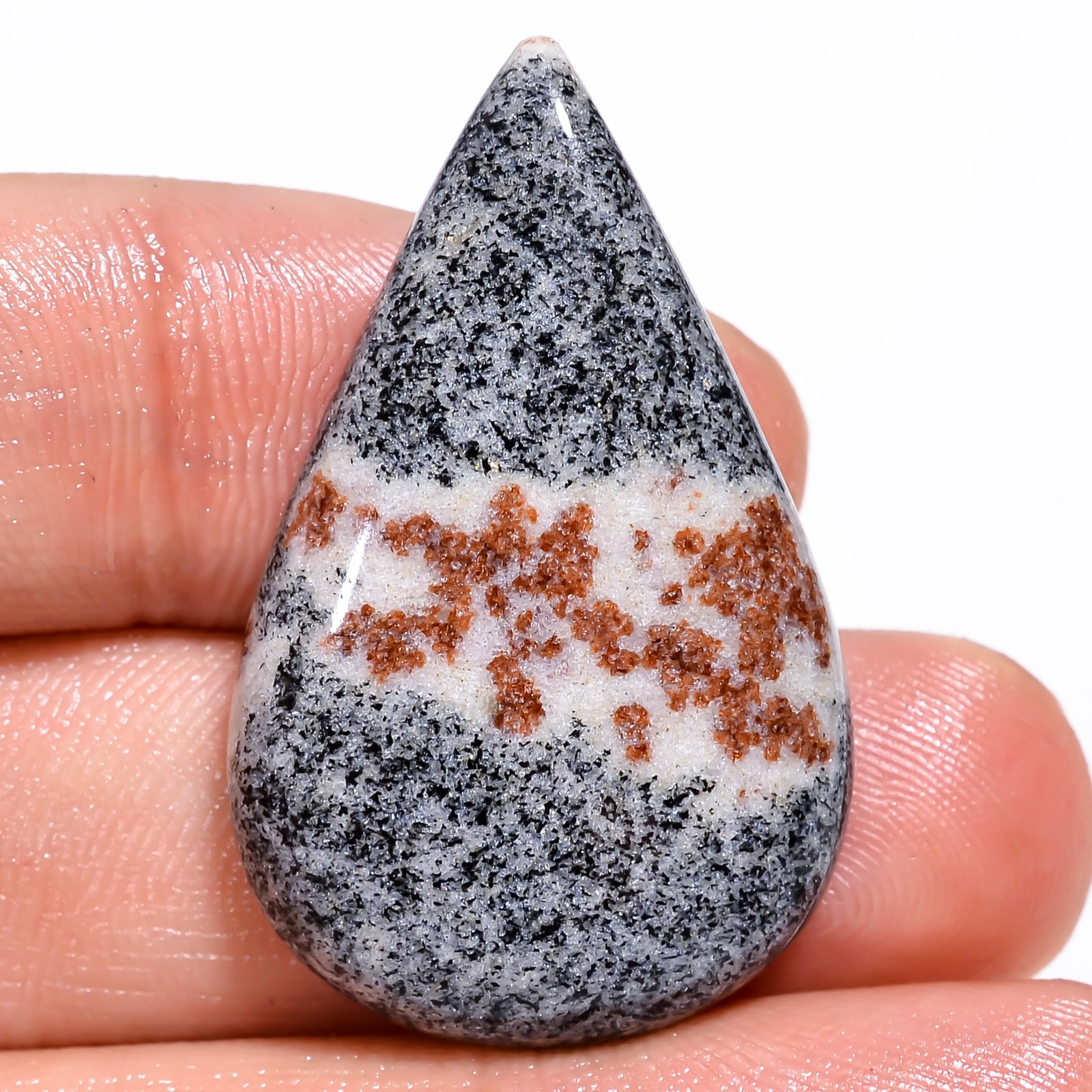 39.50 Cts. Natural Beautiful Peanut Obsidian Pear 36X22X6 MM Cabochon Gemstone