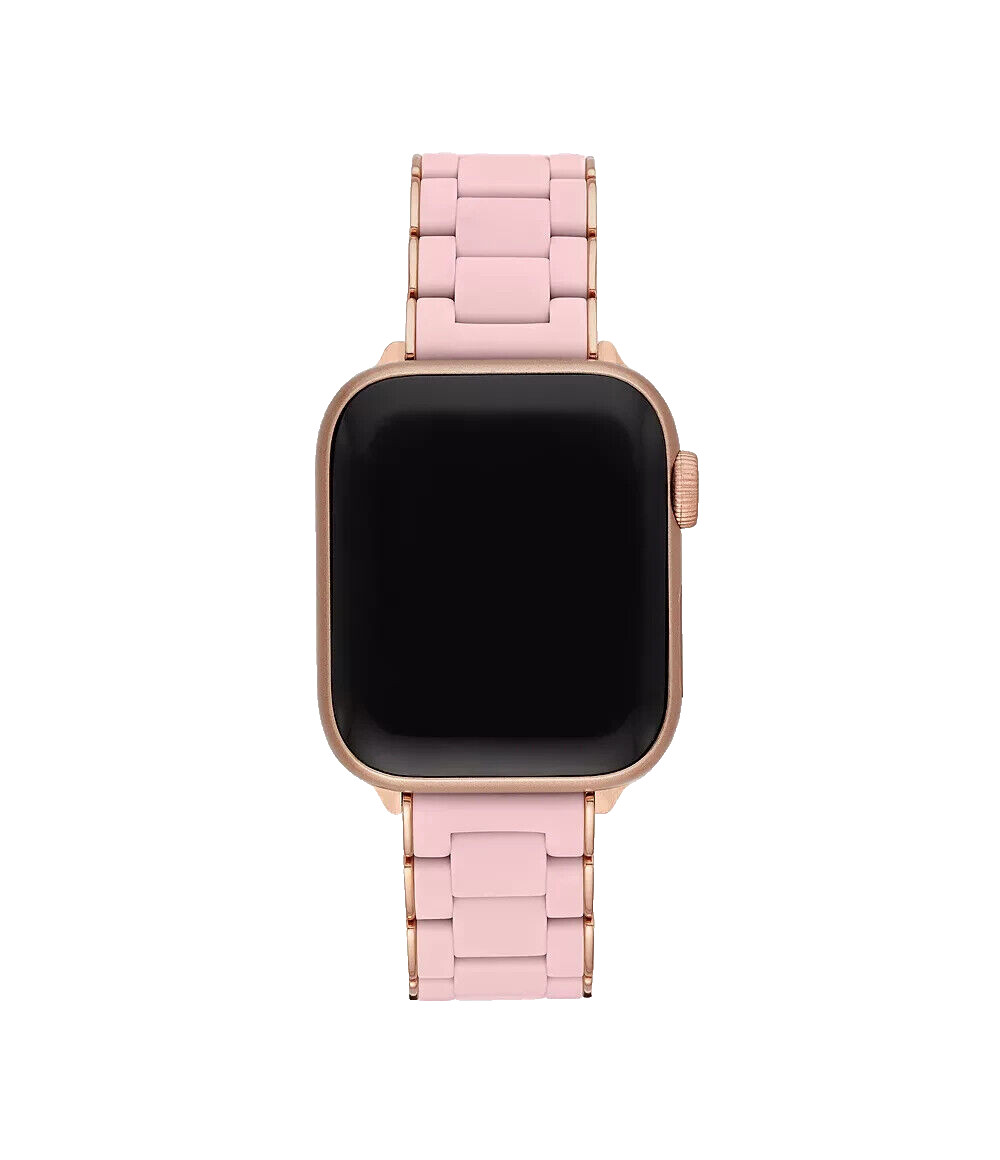Michele 38/40mm 42/44mm Pink Silicone-Wrapped Apple Watch Bracelet MS20AS0001
