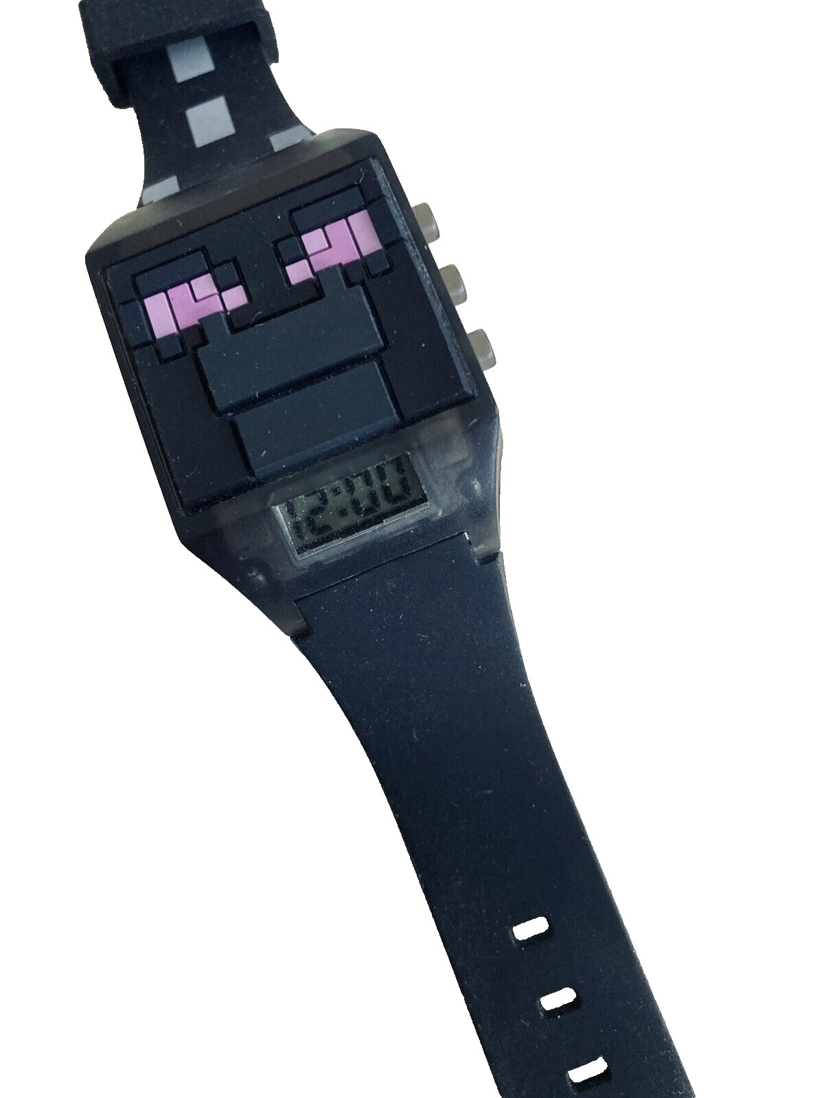 Minecraft Ender Dragon Flashing LCD Watch Light-Up Mojang Video Games Black Eyes