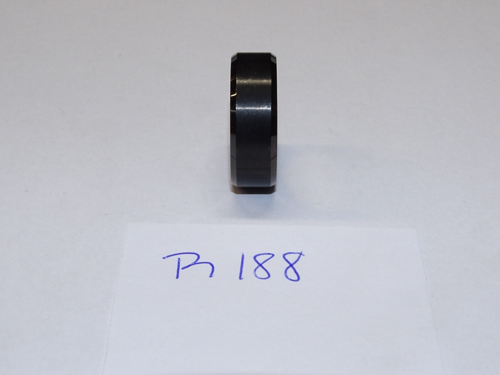 Triton Tungsten Carbide Wedding Ring 8mm Size 9. Polished Black. #R188
