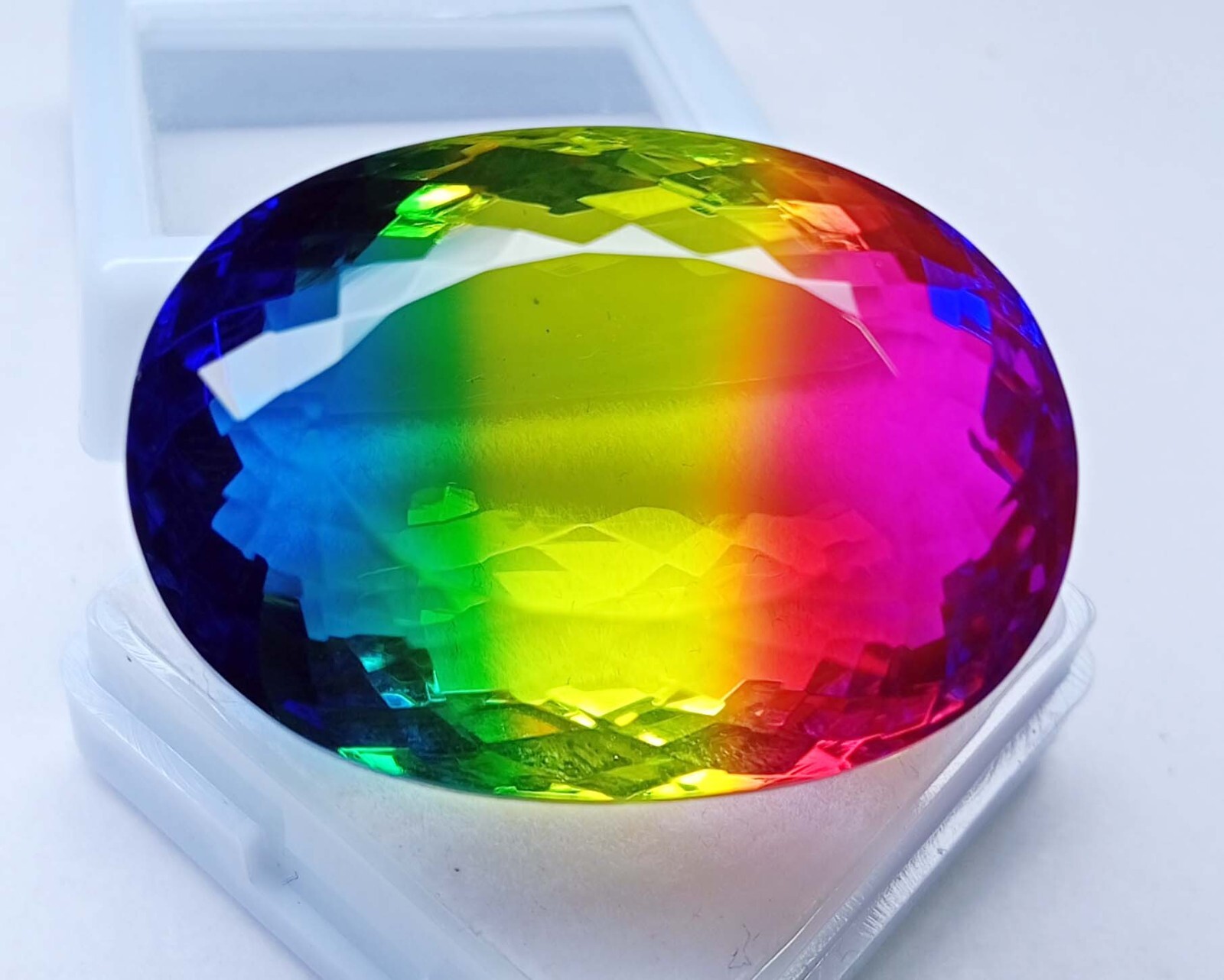 Oval Cut Natural 80-81 Ct Tourmaline Bi-Colour Loose EGL Gemstone KH447