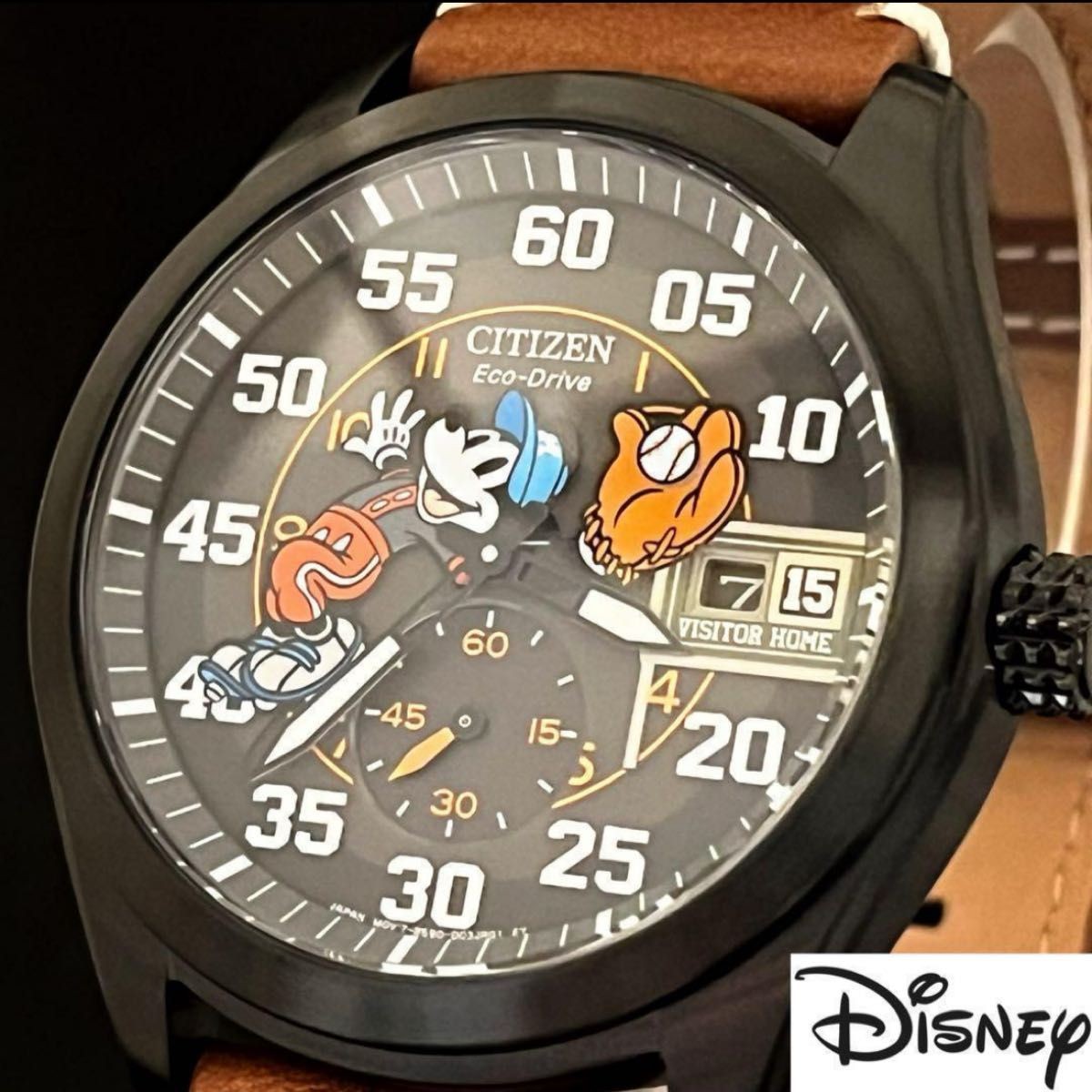 [B1P] Citizen Disney Mickey Mouse Baseball Model Quartz Mens Watch [k3p]