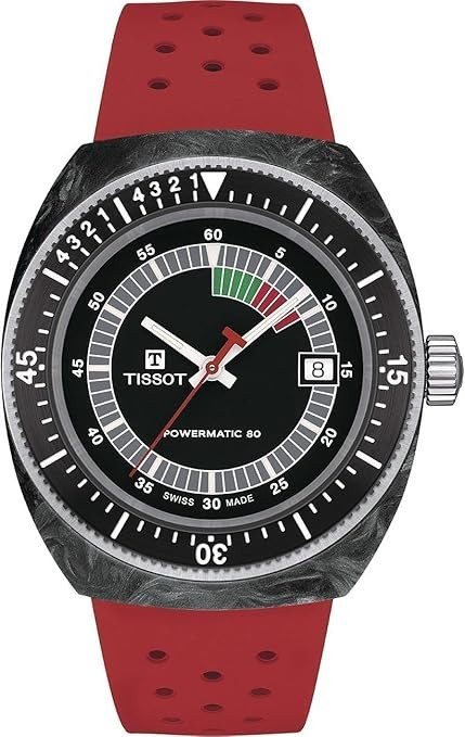 Tissot Sideral S Powermatic 80 Red Rubber strap Sapphire Crystal T1454079705702