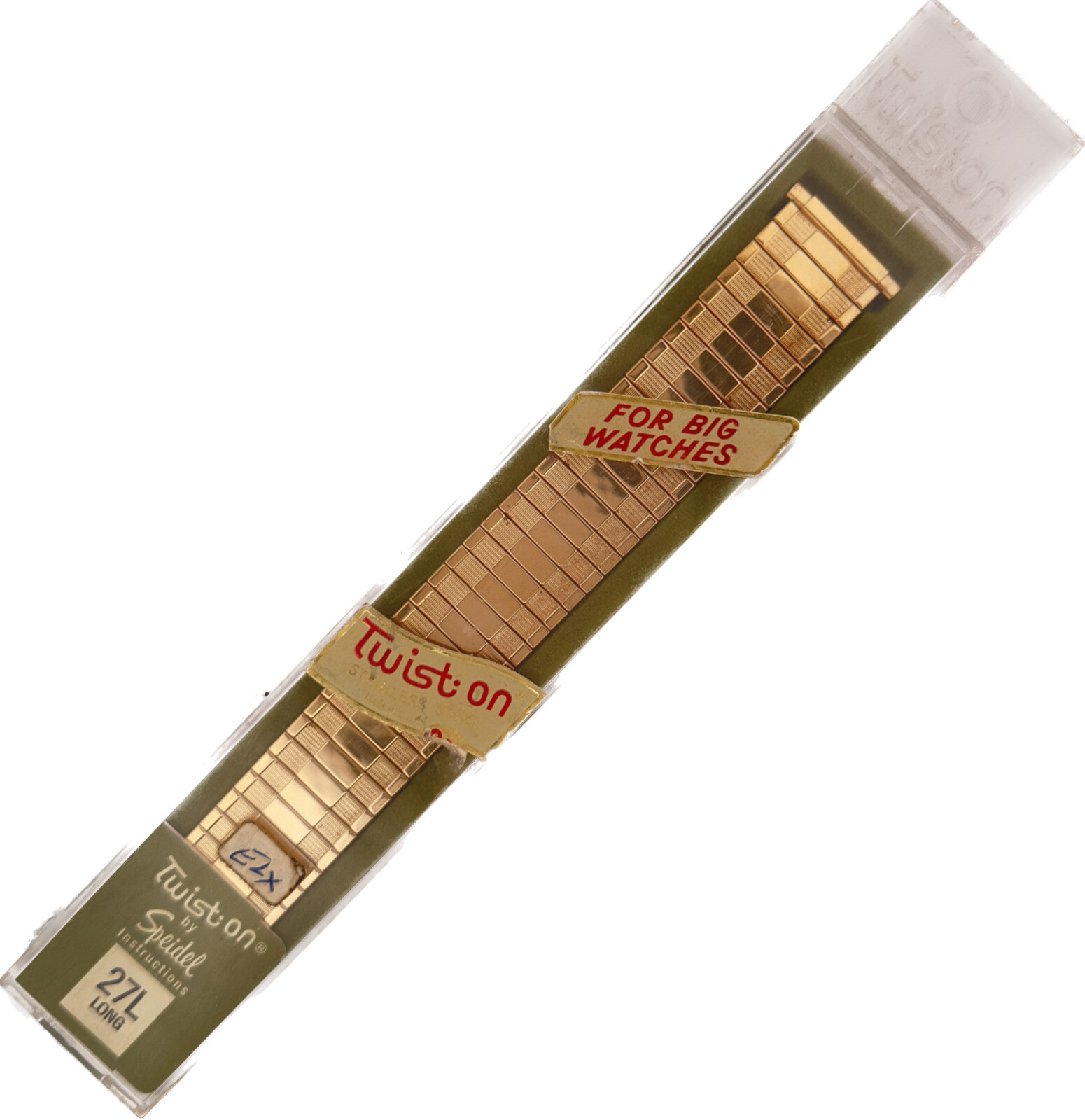 Vintage 16mm to 22mm Speidel Men’s Wristwatch Band Steel Textured & High Polish