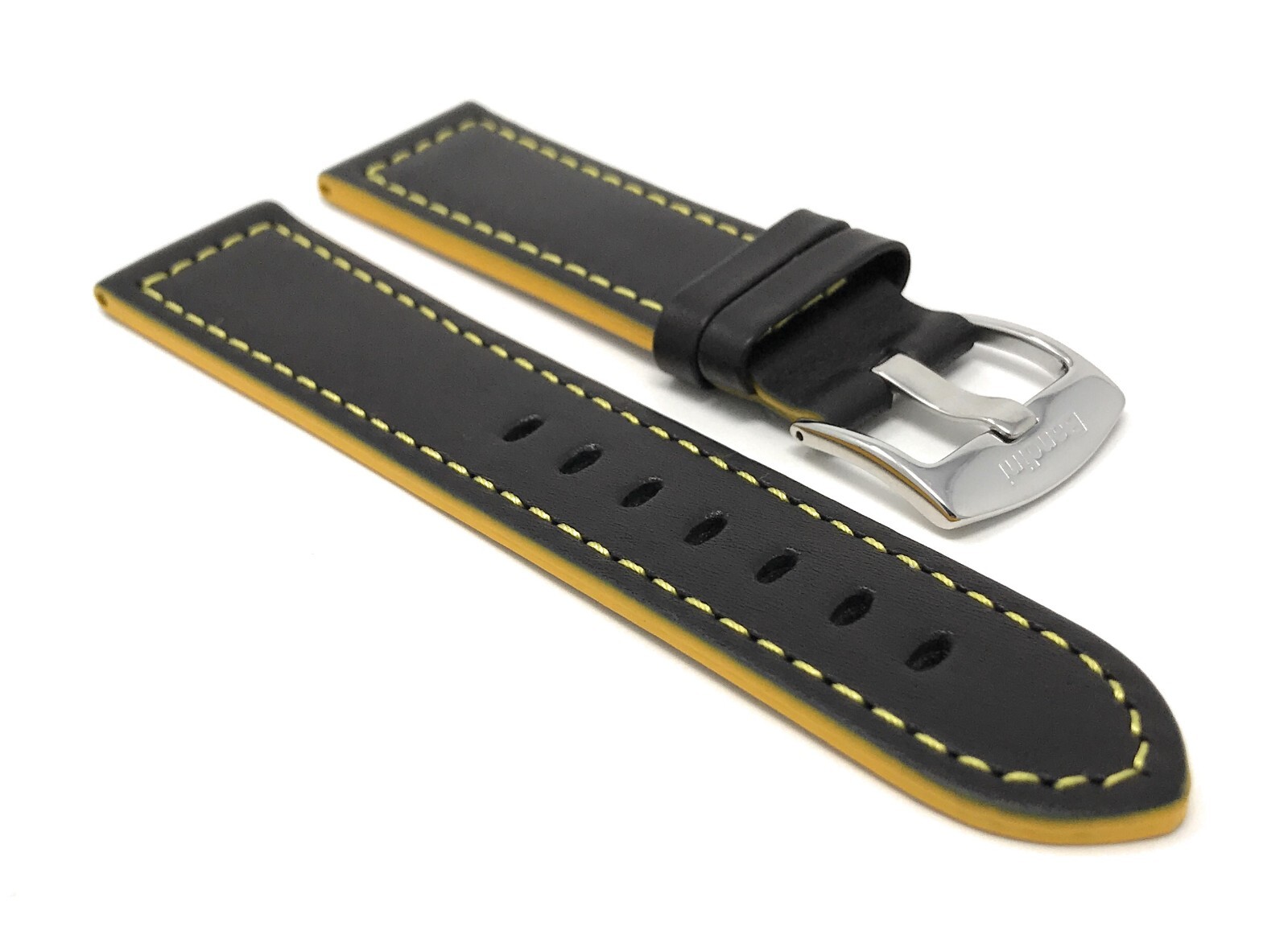 24mm Leather Aviator Watch Band Strap for Armand Nicolet JH9