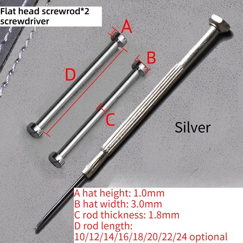 Strap Screw Rod Notch Strap Connection Rod Stainless Steel Watch Strap Rod