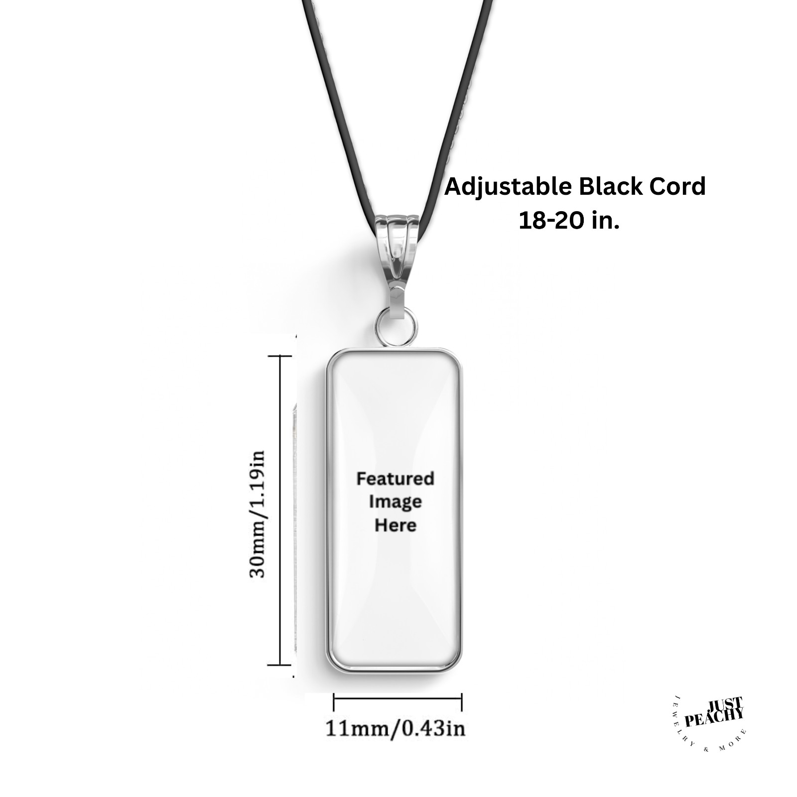 Spring Vivid Multicolor Lily Floral Silver Rectangle Pendant Necklace Jewelry
