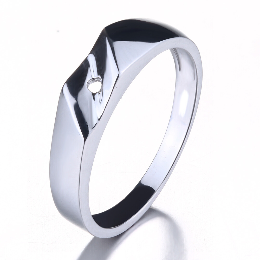 925 Silver Solitaire Semi-Mount Fine Ring 3.5-3.55mm Round Cut Tension Setting