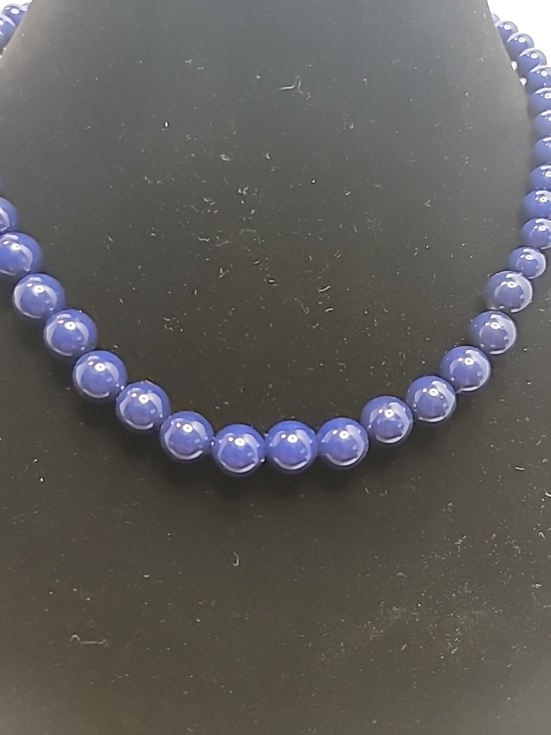 Lot of 3 Beaded Necklaces in Colors Blue, Black, And White – See Description