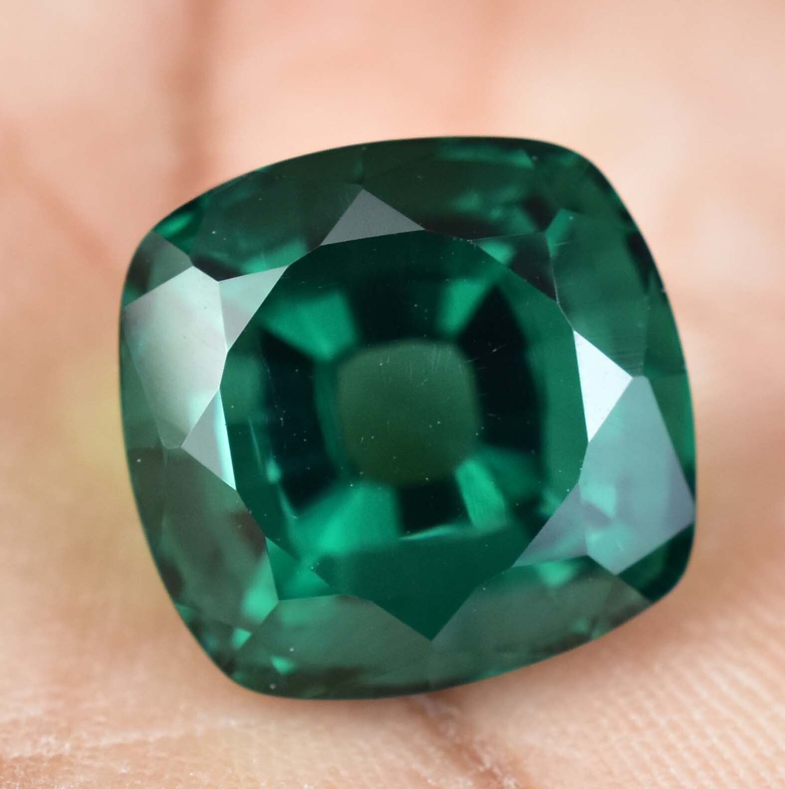 Natural Green Emerald 12.00 Ct Cushion Cut AGL Certified Stunning Loose Gemstone