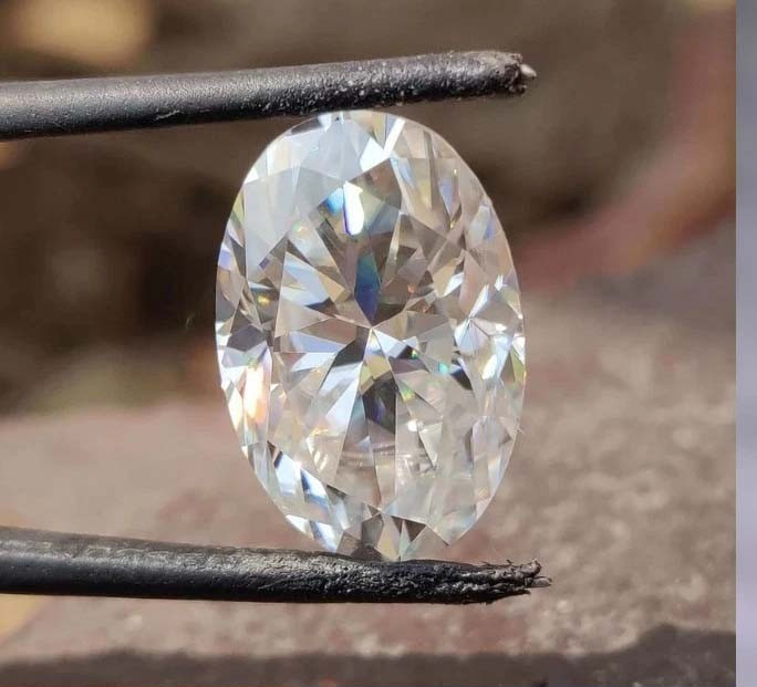 Lab Grown White Diamond 2.8 Ct EGL Certified Oval VVS1 CVD Loose Gemstone 6AGZ