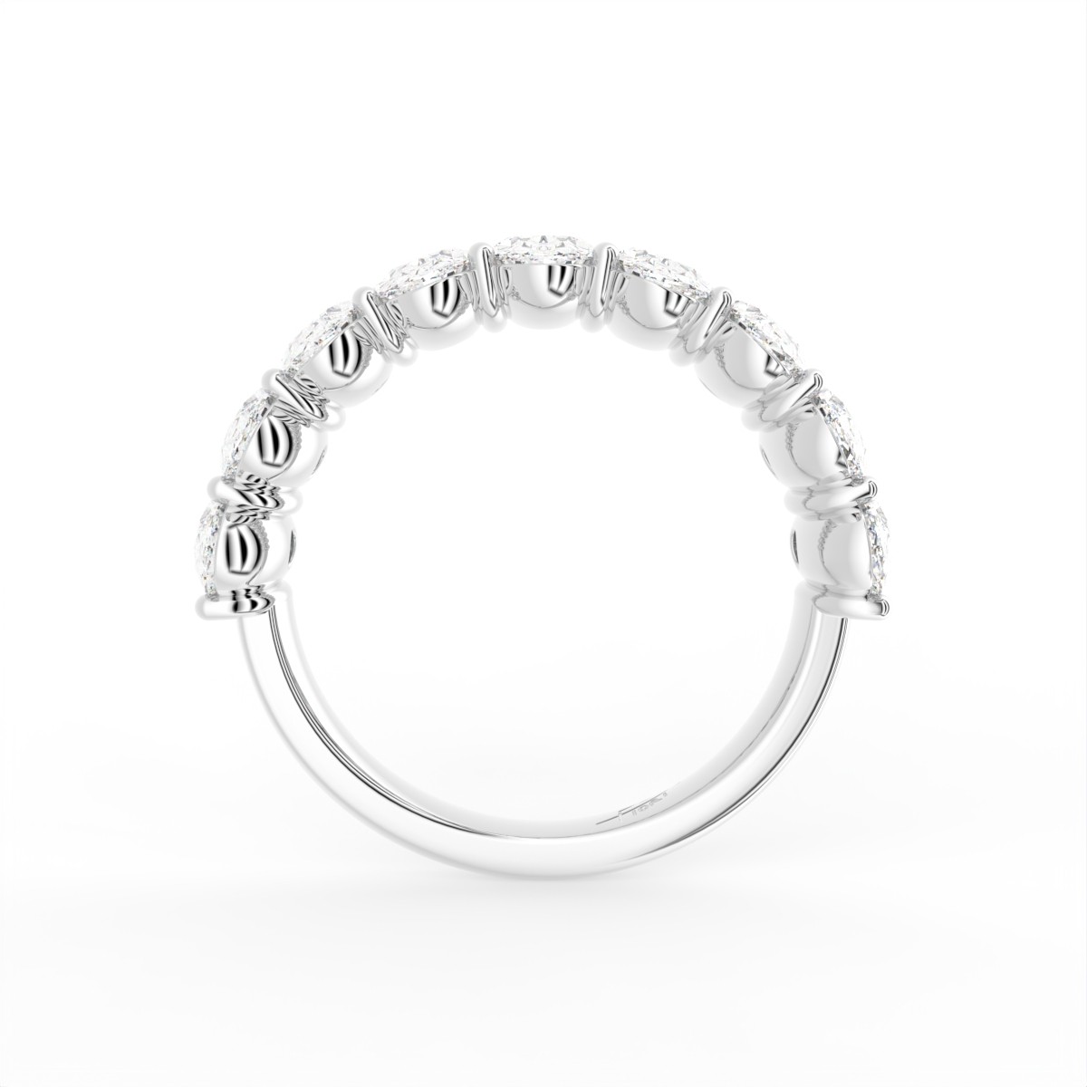 14K White Gold Oval Shape Lab Grown Diamond Wedding Ring 1.92ct Certified