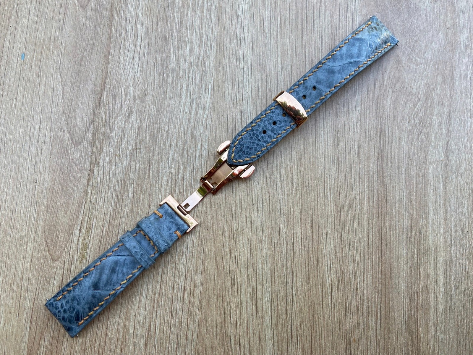 Gray Ostrich Leather Watch Strap Band, Size 18mm 19mm 20mm 21mm 22mm 24mm 26mm