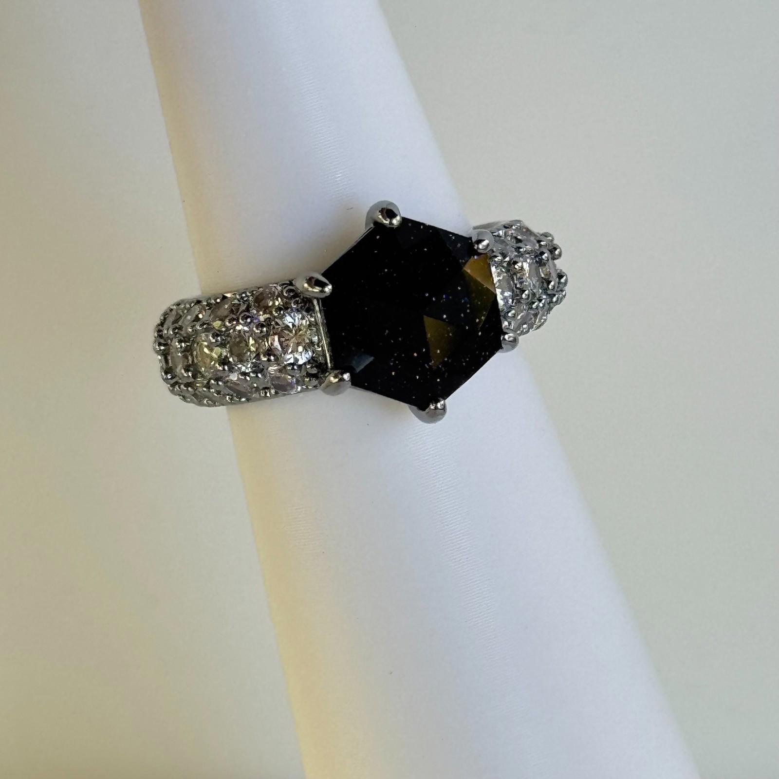 Bomb Party UNTAMED Ring “Bold By Nature” Sz 8 Onyx Sandstone on Hematite