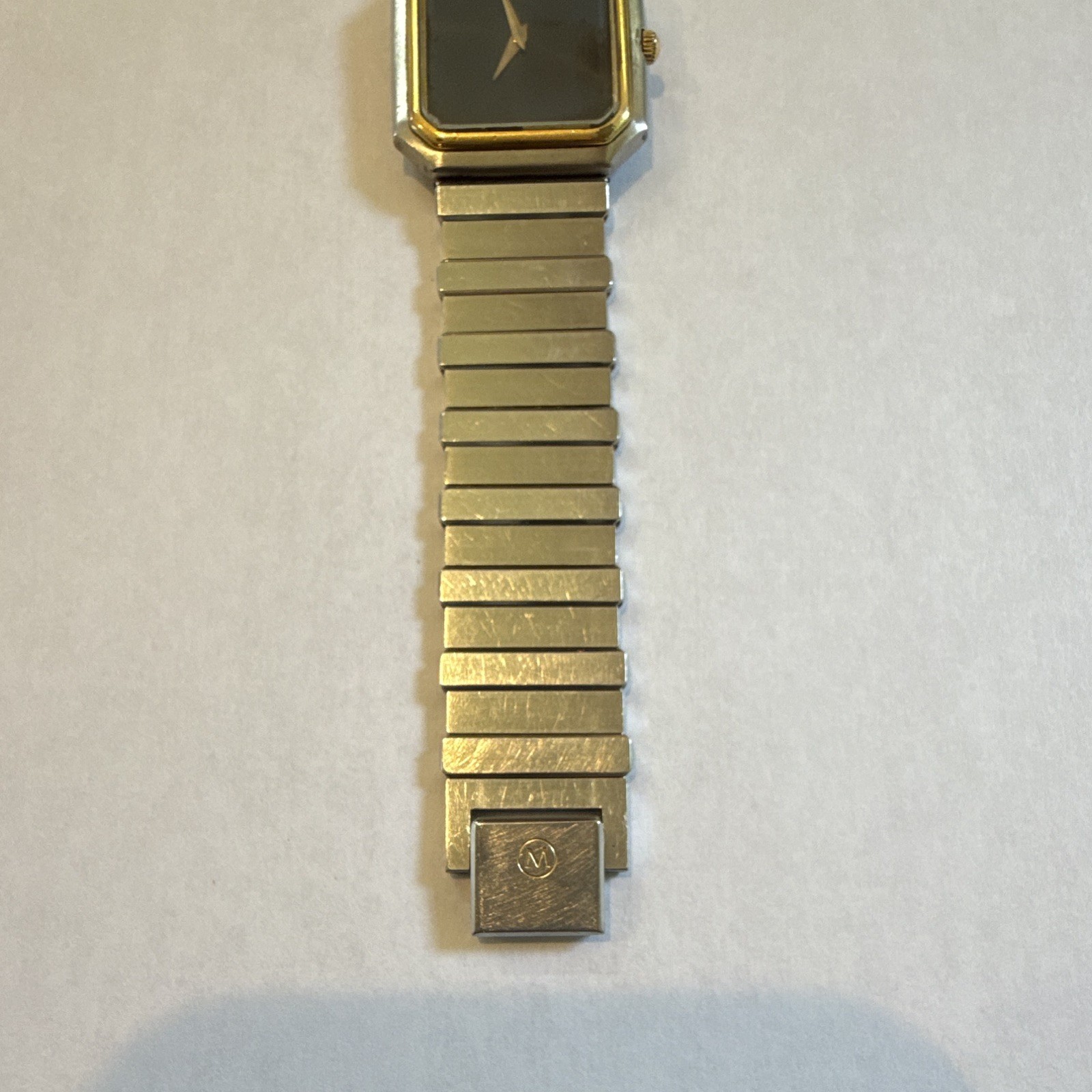 Movado Museum Unisex Quartz Dress Watch Black Dial Two-Tone Steel Bracelet