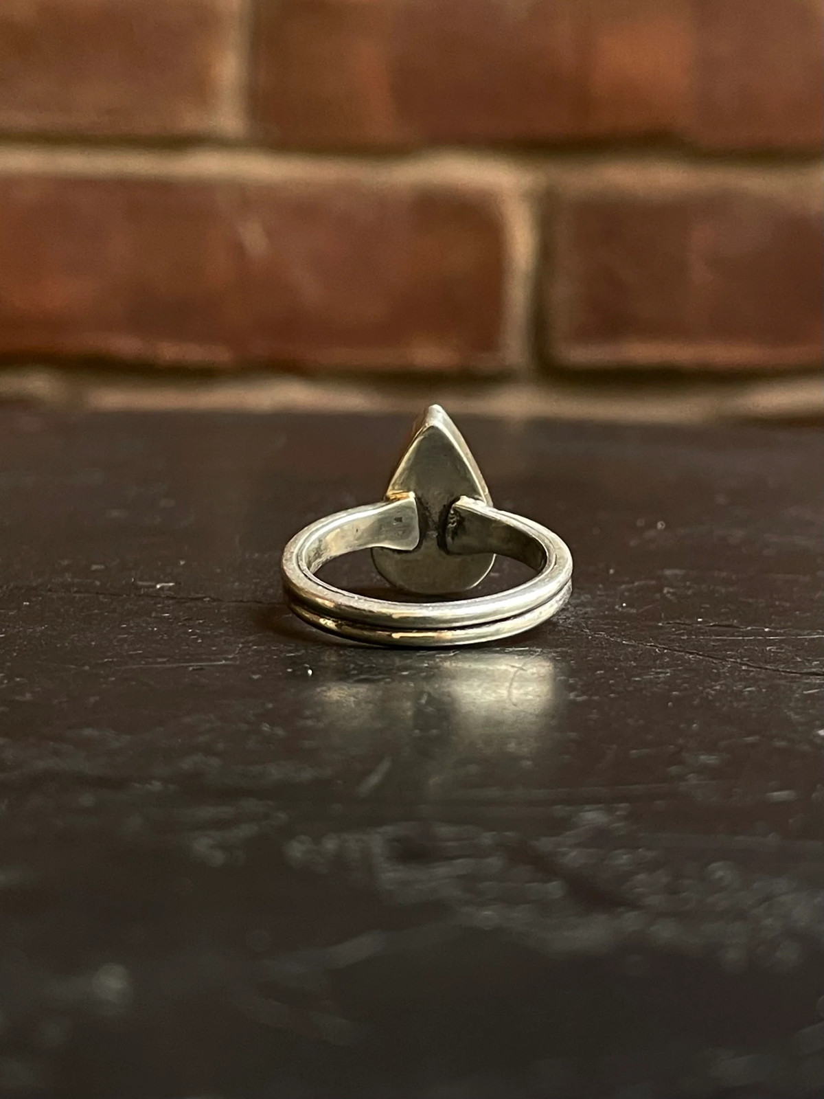 Turquoise Tear Drop Ring Size 8.75| 925 Sterling Silver G291